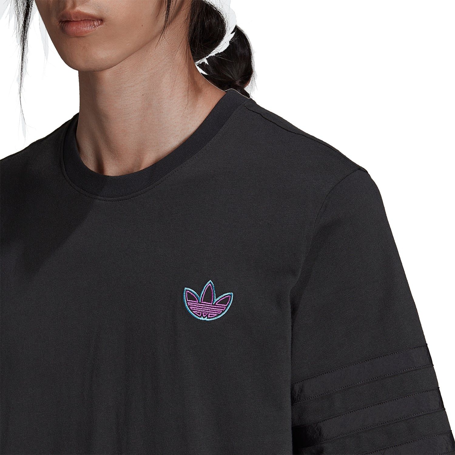 adidas Originals SPRT Speed Stripe Tee - Black - Image 2