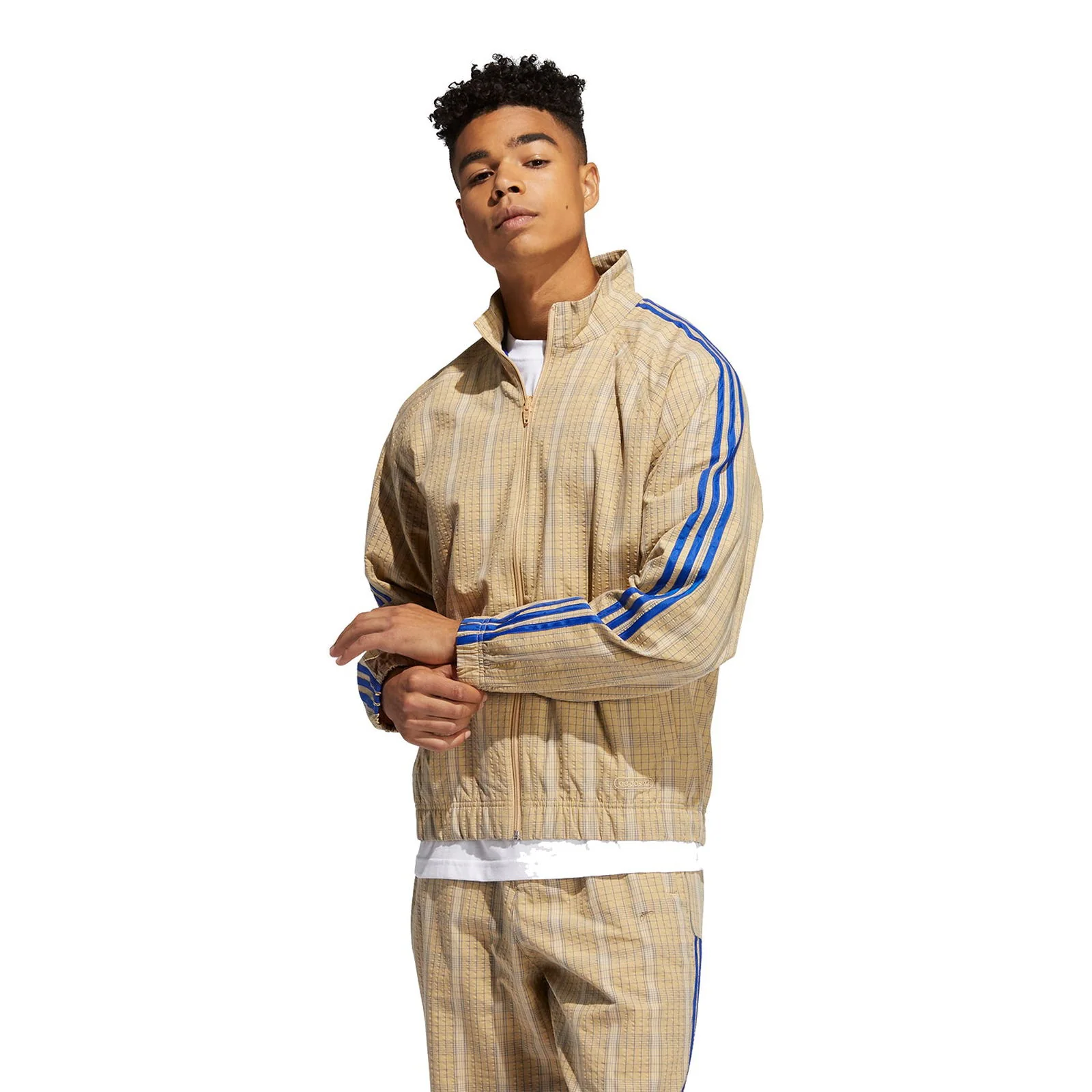 adidas Originals SPRT Stripe Track Jacket - Hazy Beige - Image 2