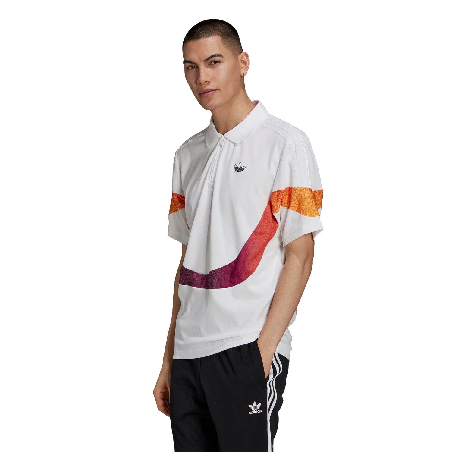 adidas Originals SPRT Supersport Polo Shirt - White - Image 2