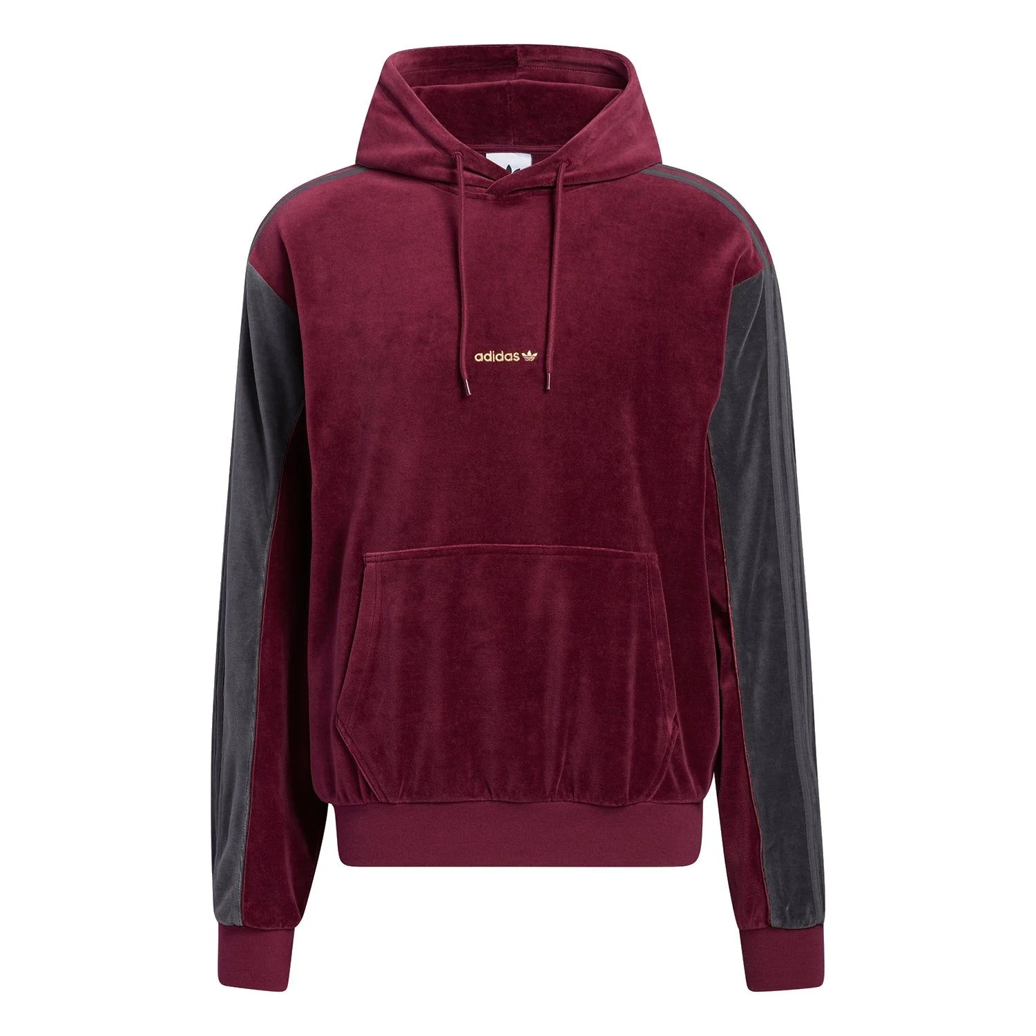 adidas Originals SPRT Velour Hoodie - Burgundy - Image 5