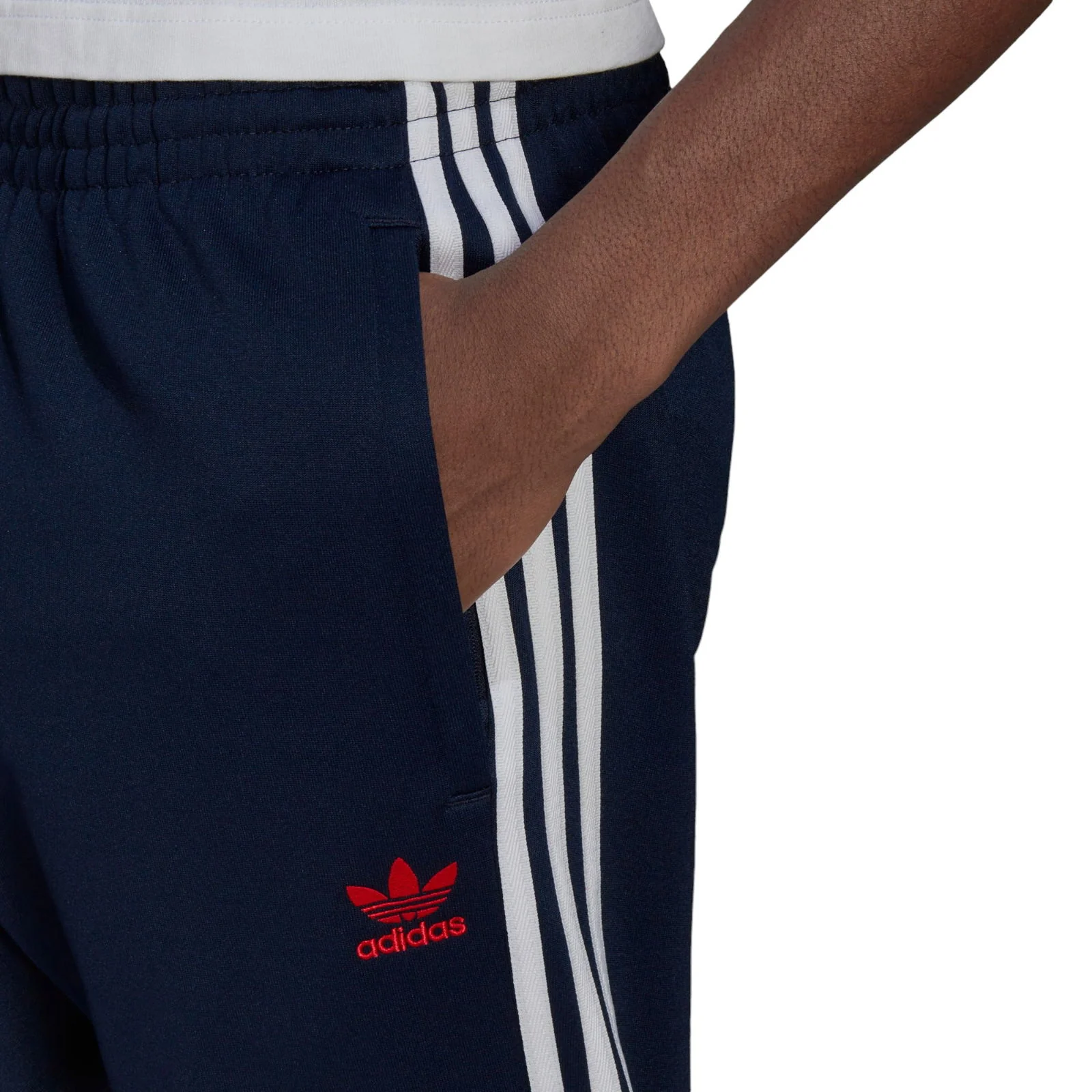 adidas Originals SST Superstar Track Pants - Collegiate Navy / Red - Image 3