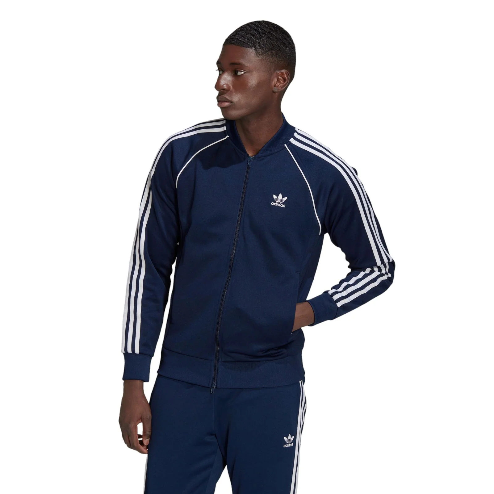 adidas Originals SST Superstar Track Top - Night Indigo / White - Image 2