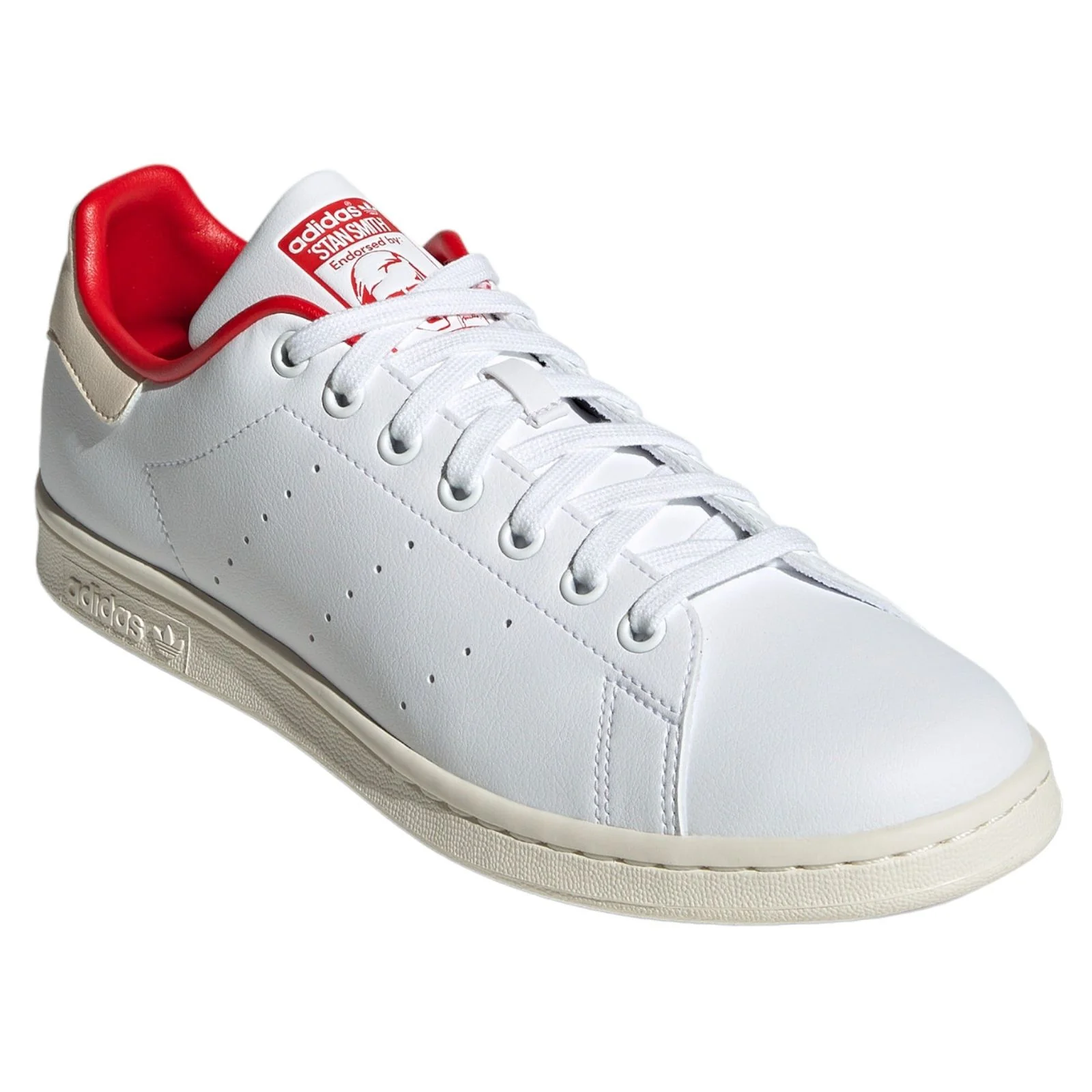 adidas Originals Stan Smith Candy Cane Christmas Shoes - White Red - Image 3