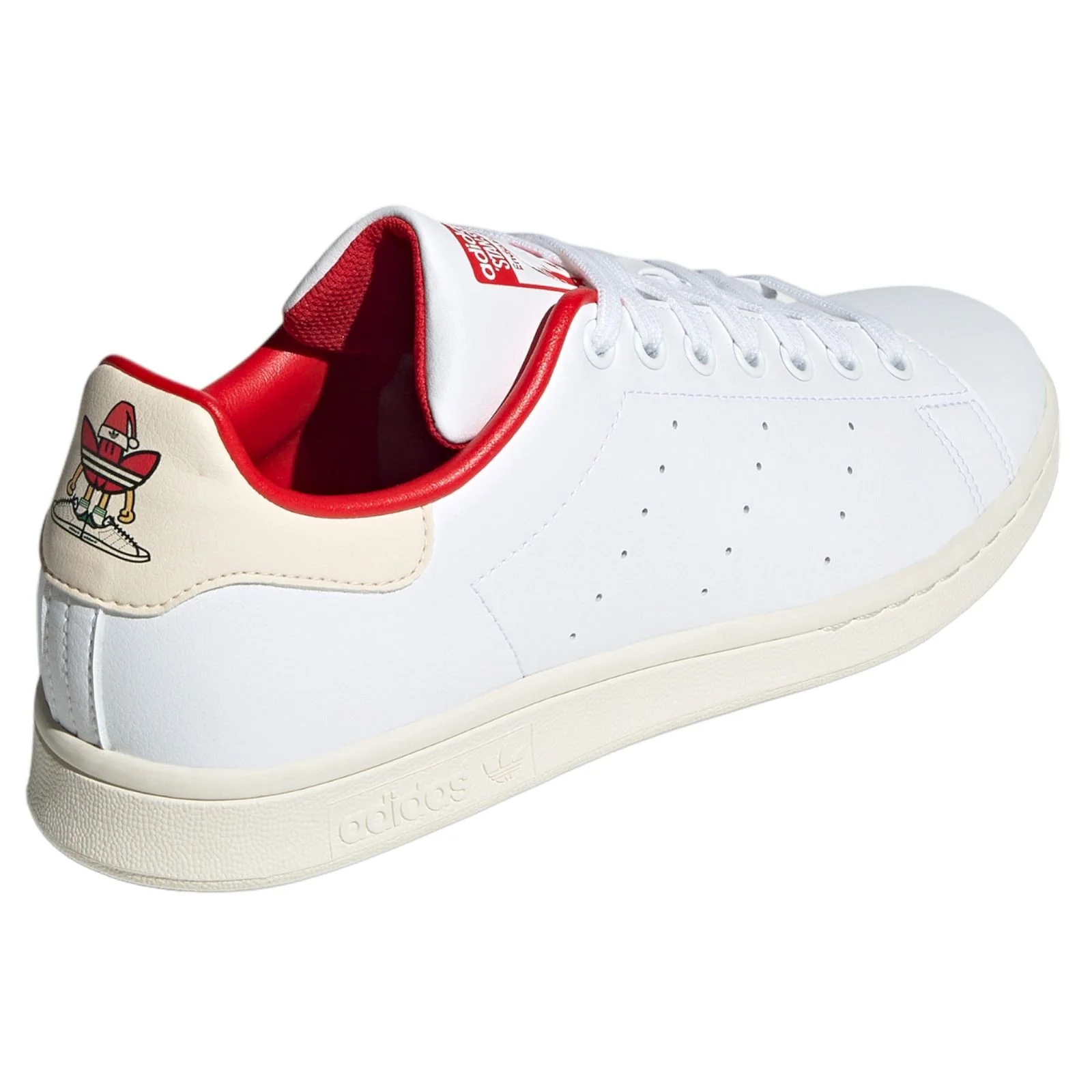 adidas Originals Stan Smith Candy Cane Christmas Shoes - White Red - Image 4