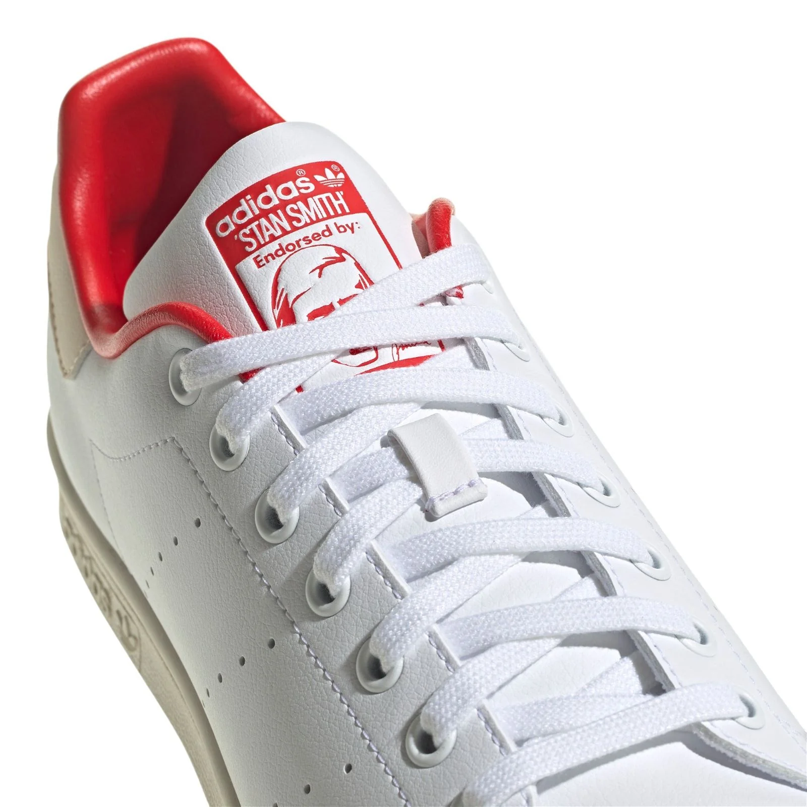 adidas Originals Stan Smith Candy Cane Christmas Shoes - White Red - Image 7