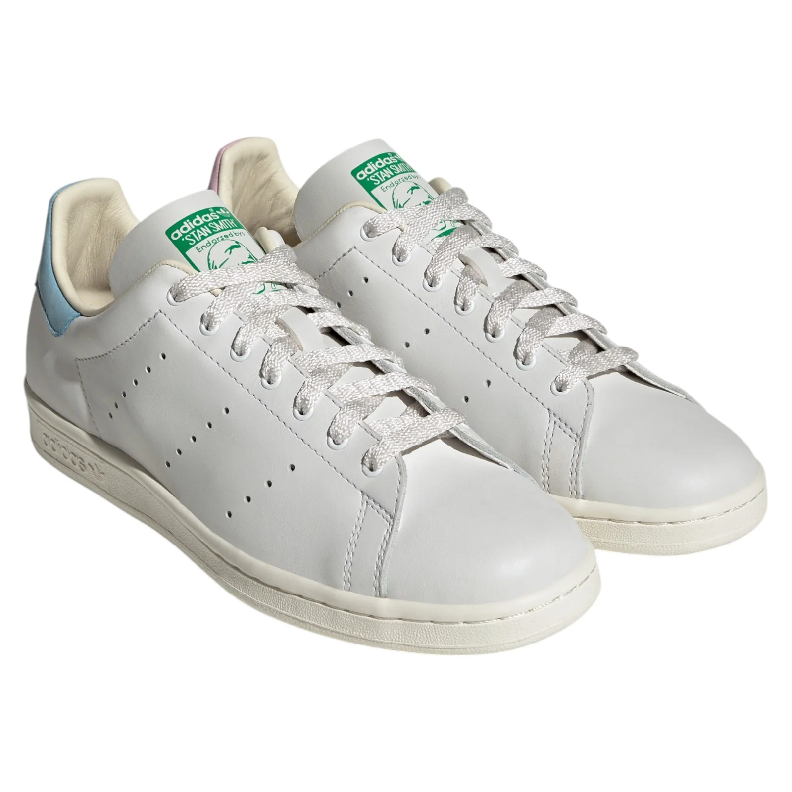 adidas Originals Stan Smith "Mix and Match Heel" 80s Shoes - White Blue Pink - Image 3