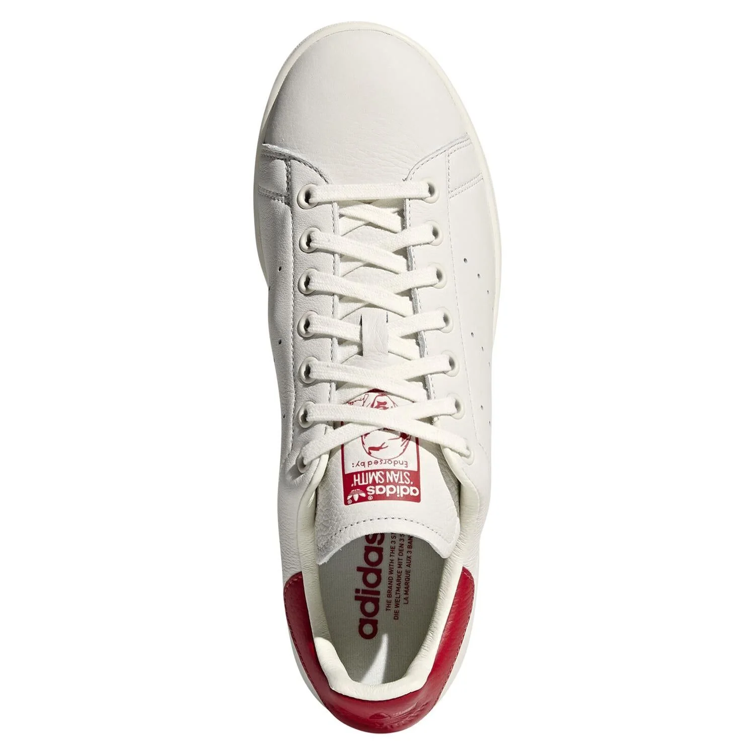adidas Originals Stan Smith Premium Trainers - Chalk White & Red - Image 4