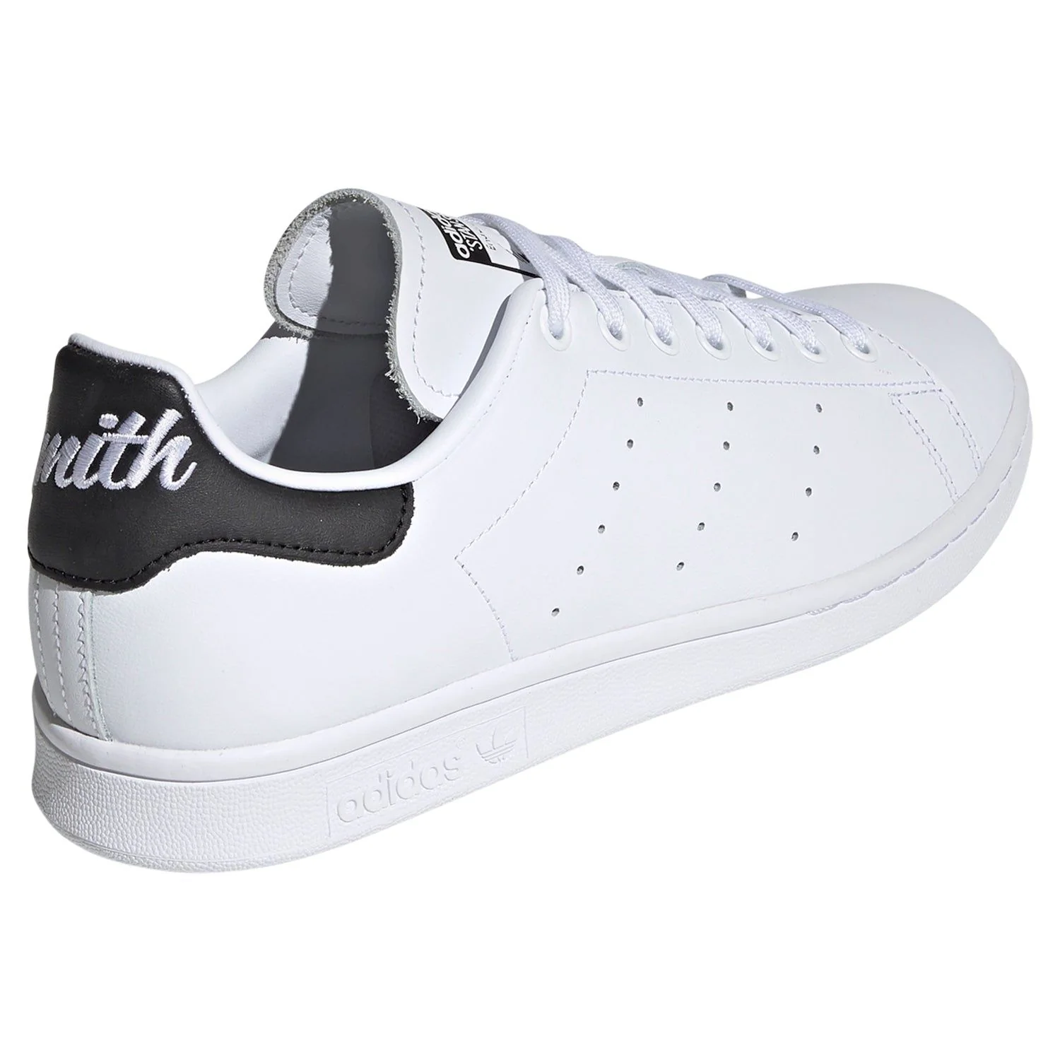 adidas Originals Stan Smith Script Shoes - White & Black - Image 3