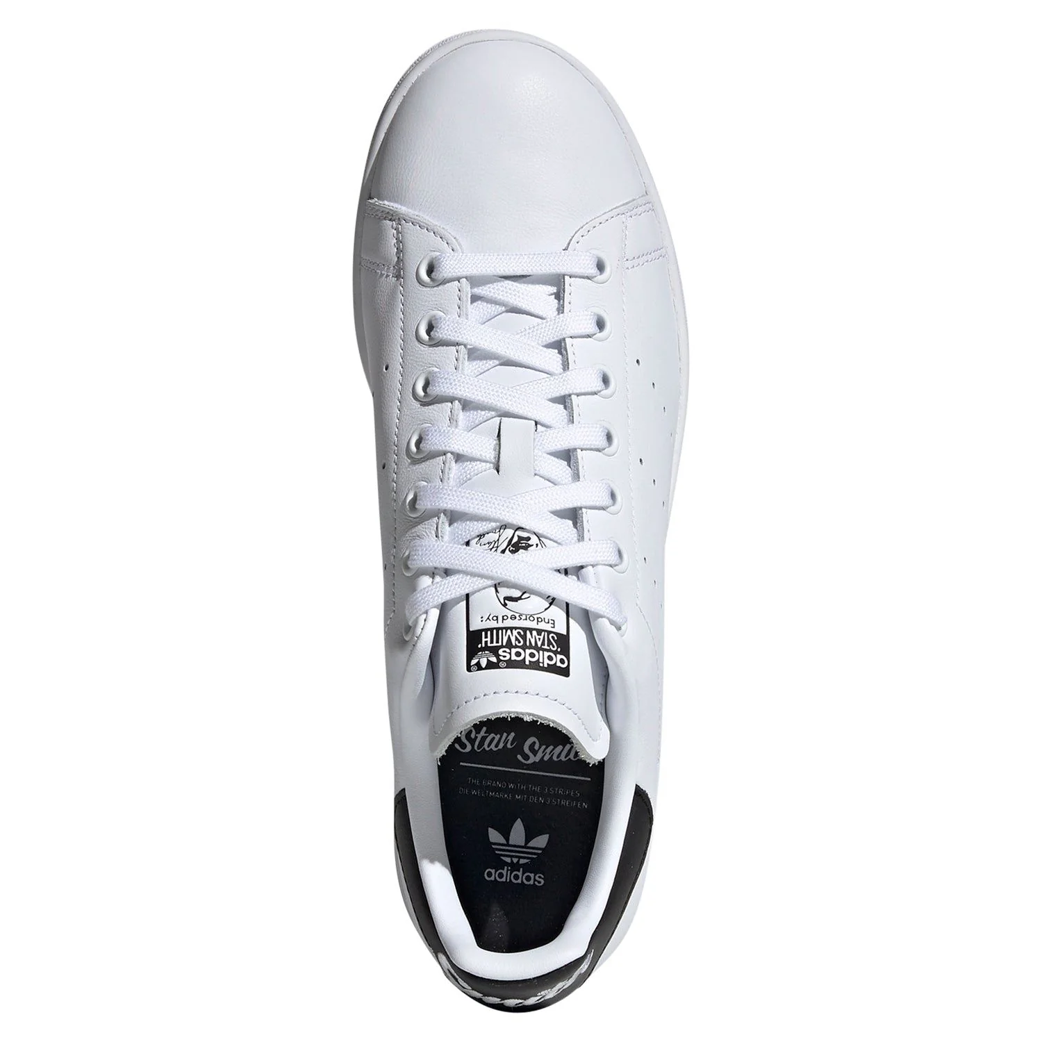 adidas Originals Stan Smith Script Shoes - White & Black - Image 4