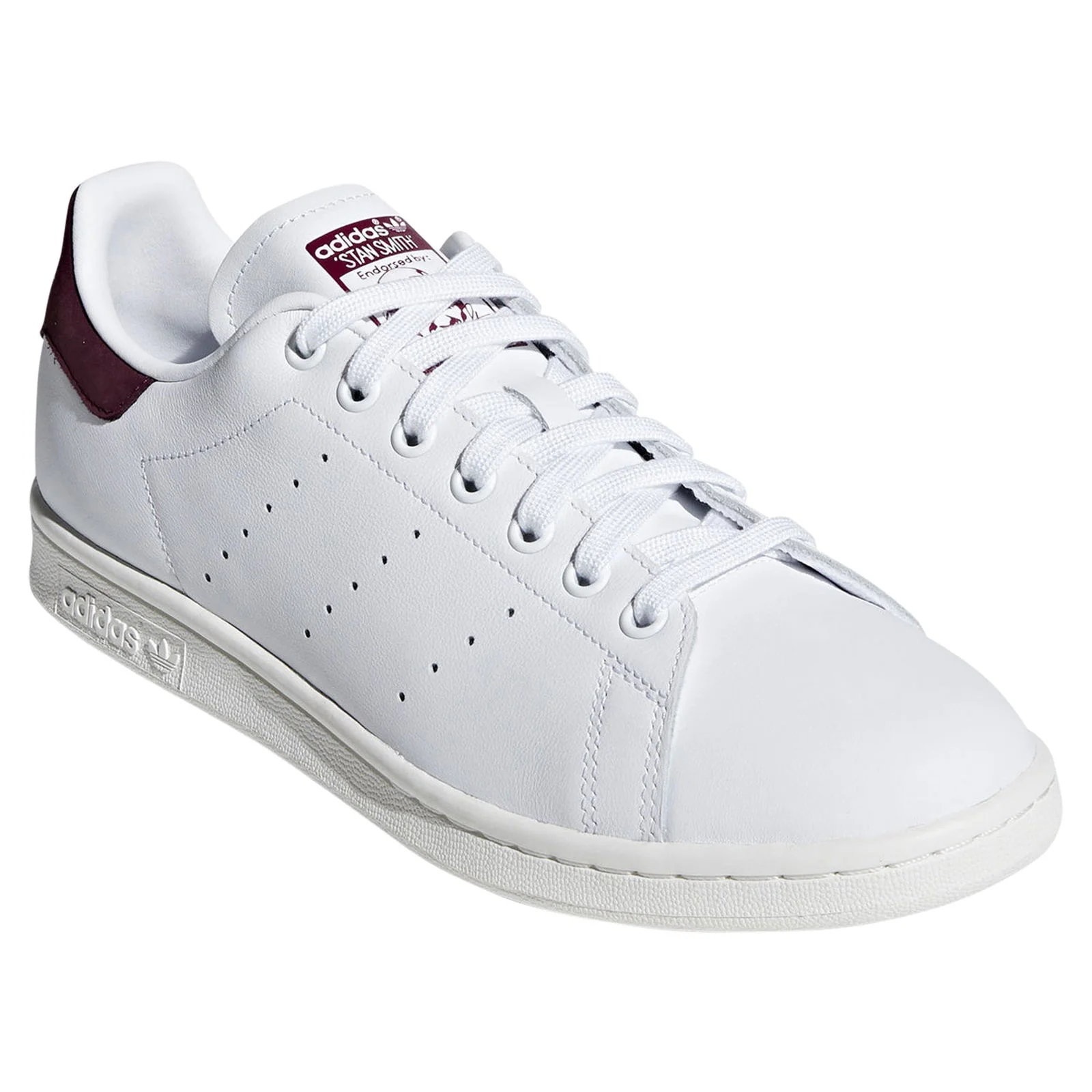 adidas Originals Stan Smith Shoes - White/Maroon - Image 2