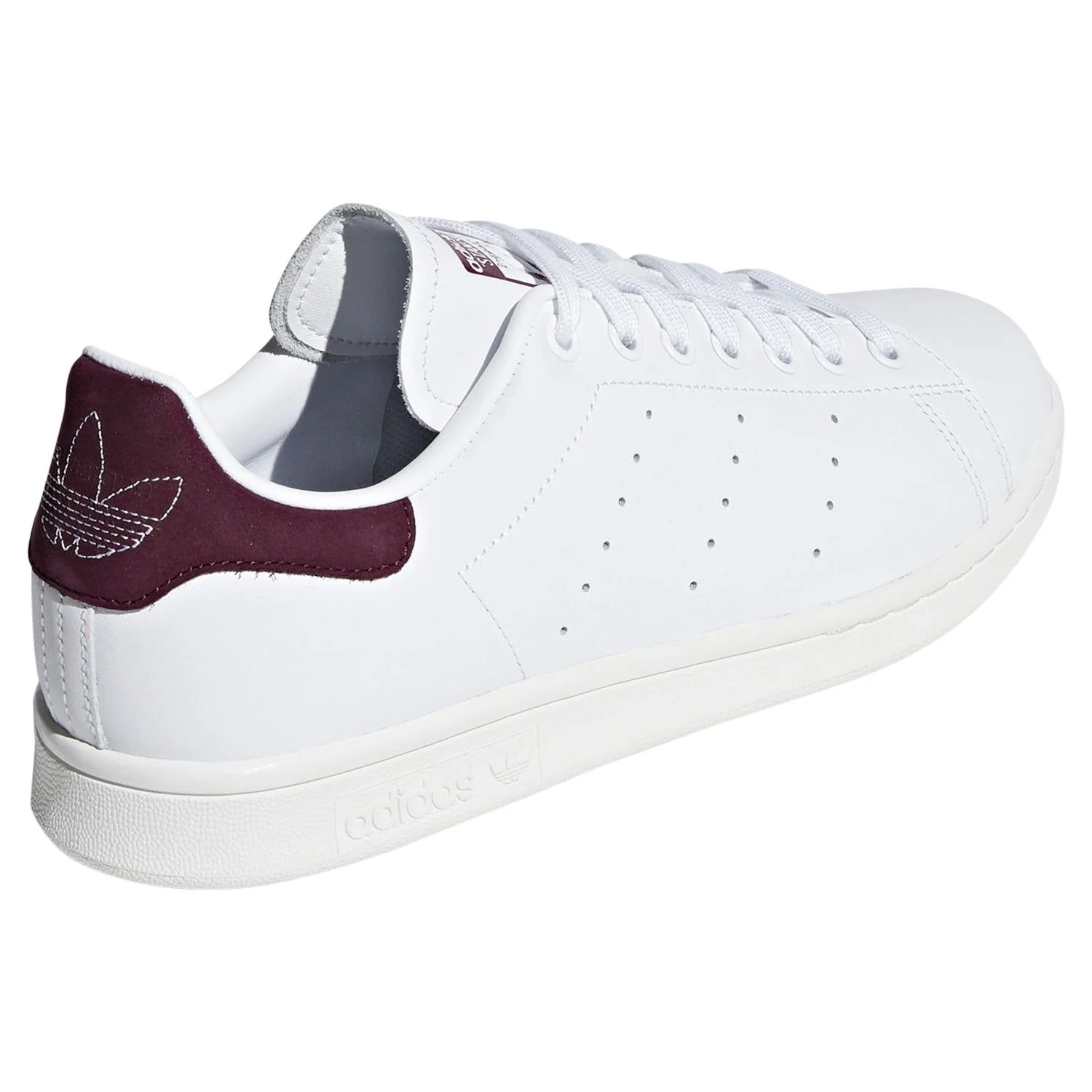 adidas Originals Stan Smith Shoes - White/Maroon - Image 3