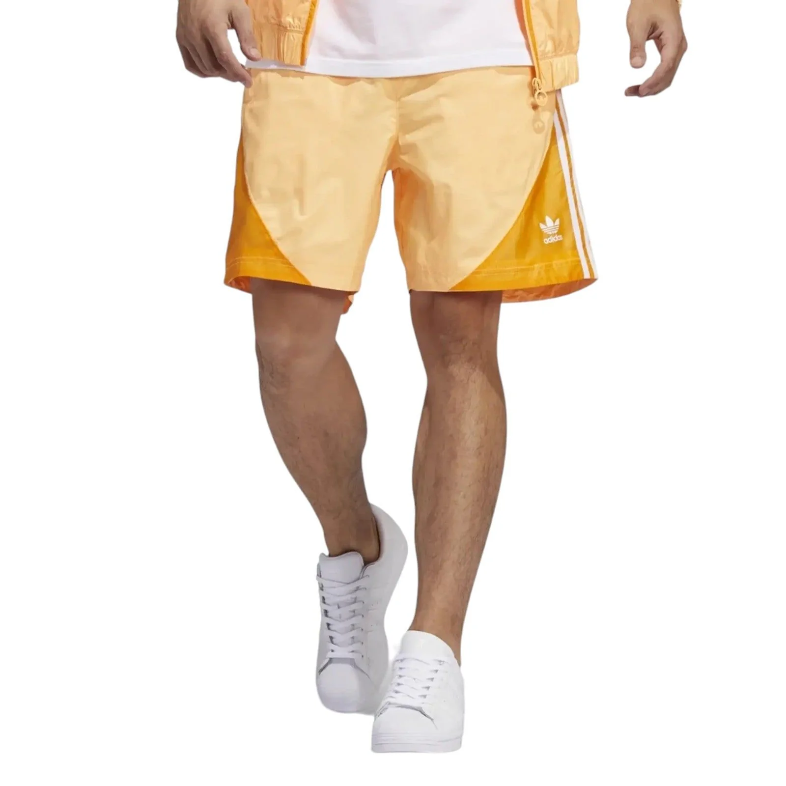 adidas Originals Summer SST Shorts - Acid Orange / White - Image 2