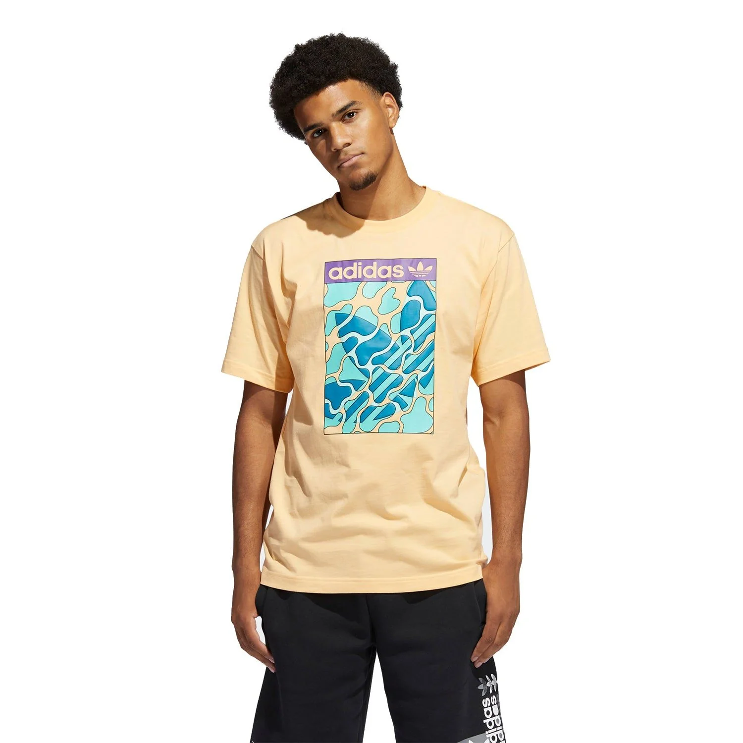adidas Originals Summer Tongue Label T-Shirt - Orange - Image 2