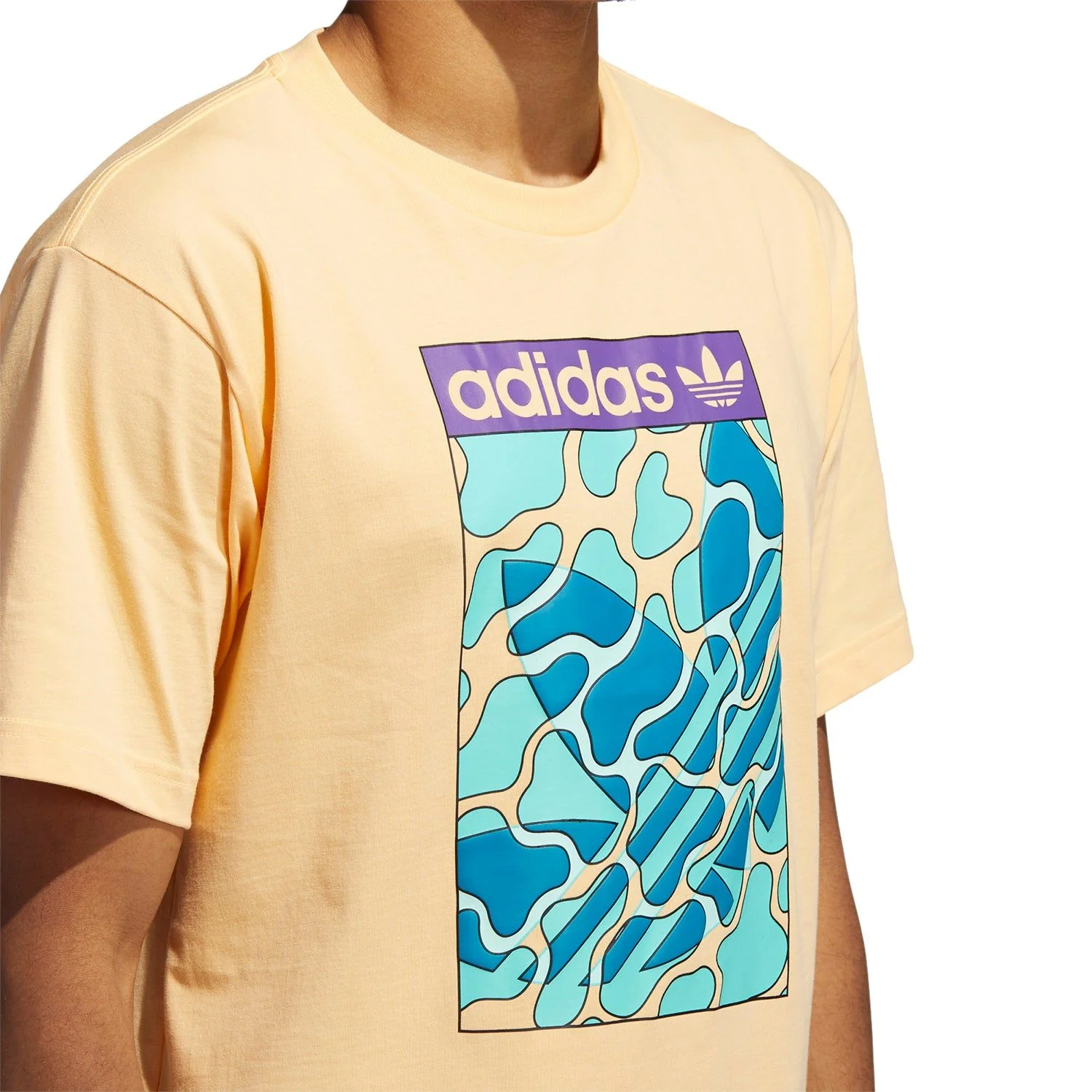 adidas Originals Summer Tongue Label T-Shirt - Orange - Image 3