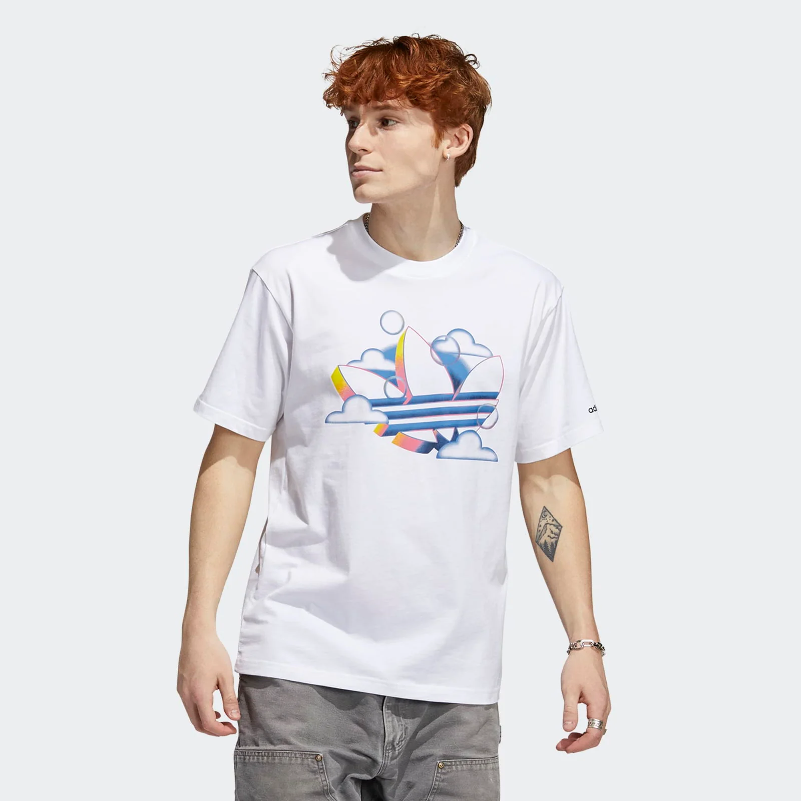 adidas Originals Summer Trefoil Tee - White - Image 2