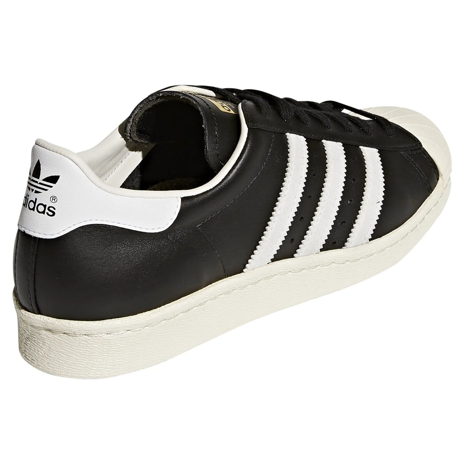 adidas Originals Superstar 80s Shoes - Black / Chalk / White - Image 3