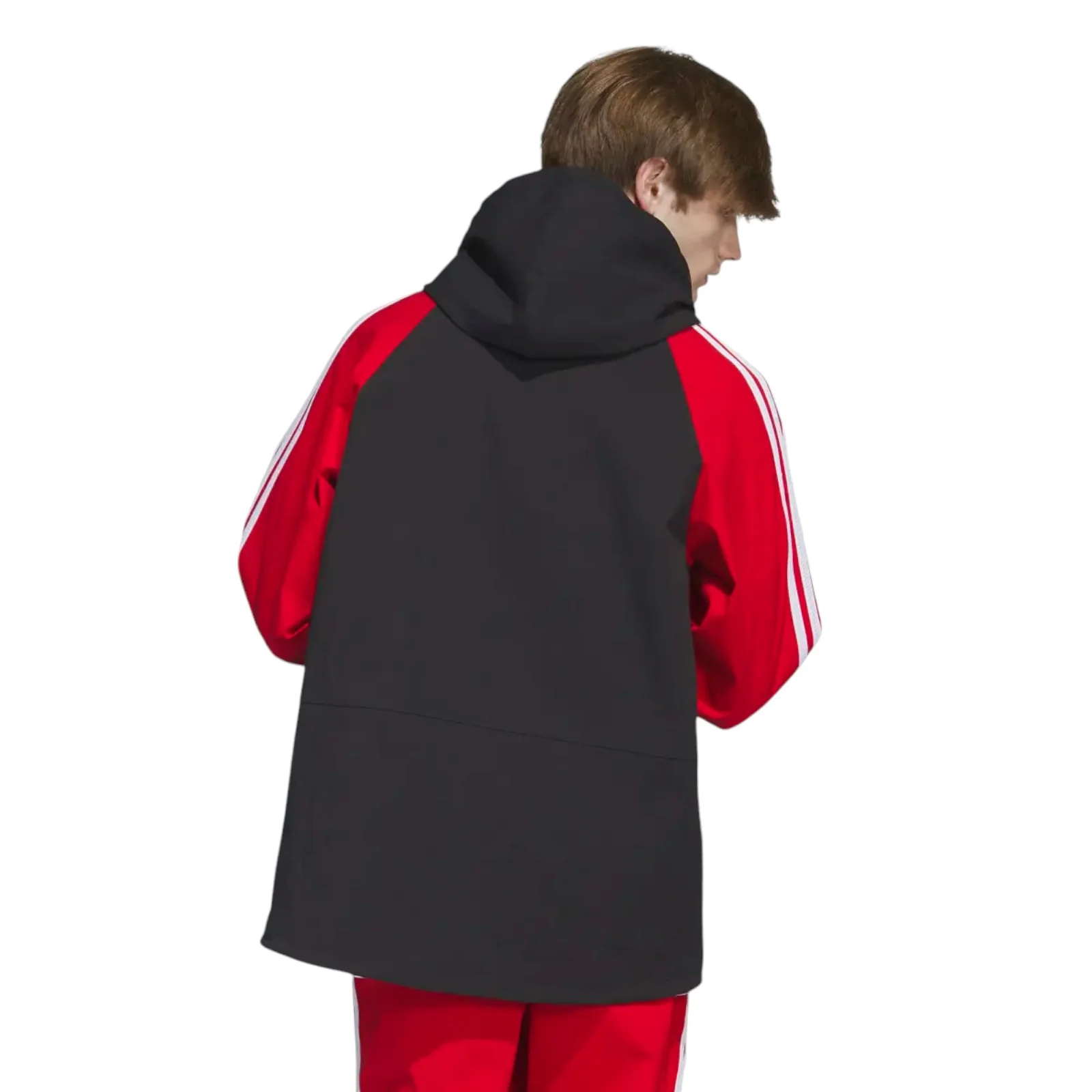 adidas Originals Superstar Hooded Windbreaker - Black / Red - Image 7