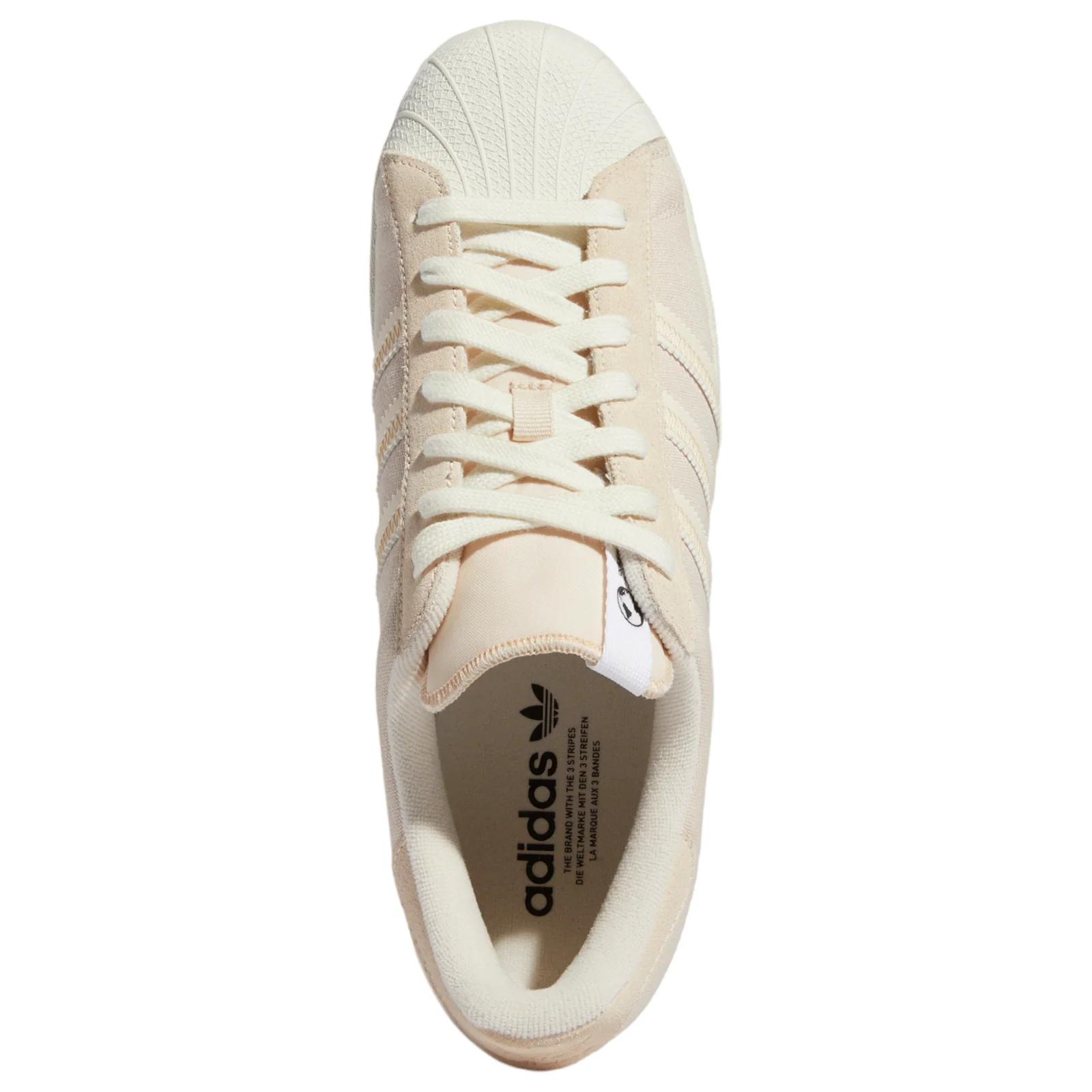 adidas Originals Superstar Shoes - Linen / Cream White - Image 4