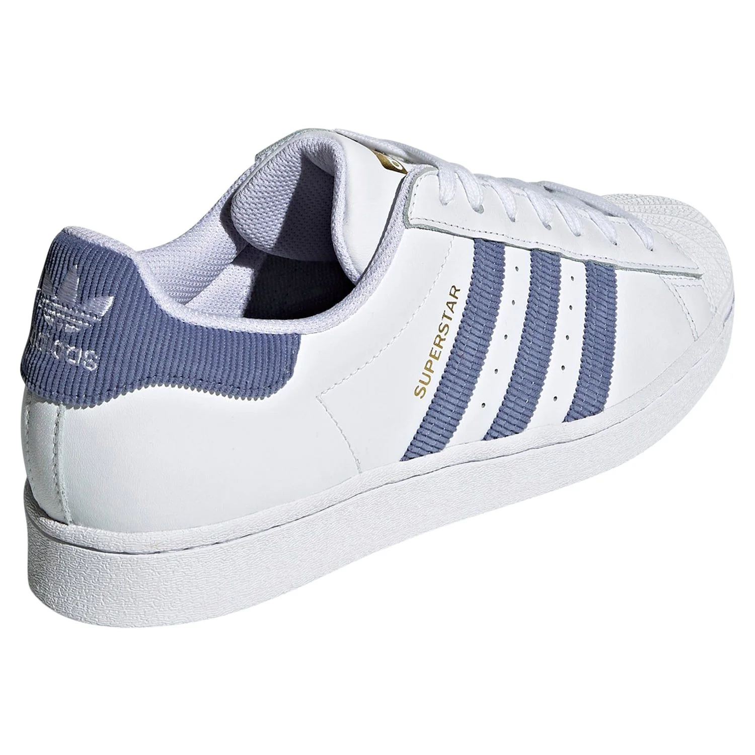 adidas Originals Superstar Shoes - White/Blue - Image 3