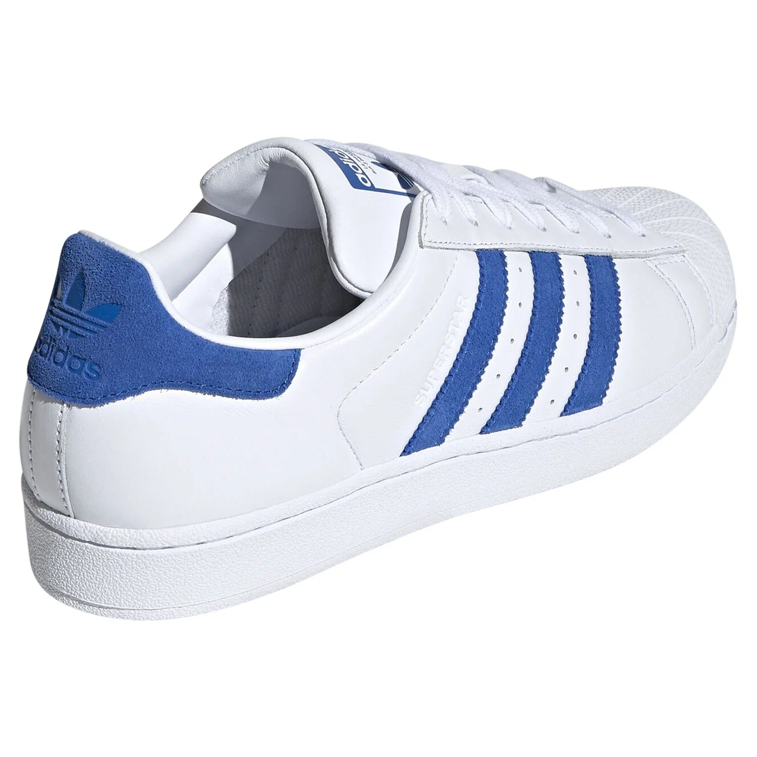 adidas Originals Superstar Shoes - White/Blue - Image 3