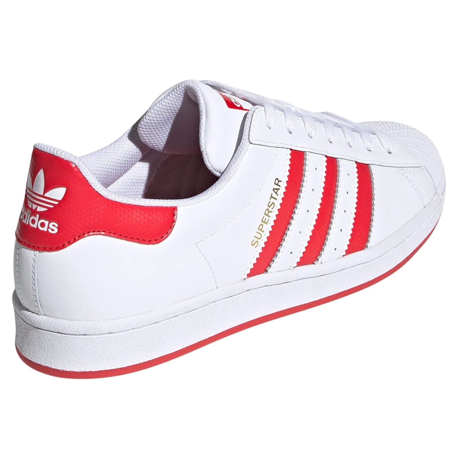 adidas Originals Superstar Shoes - White/Red - Image 3