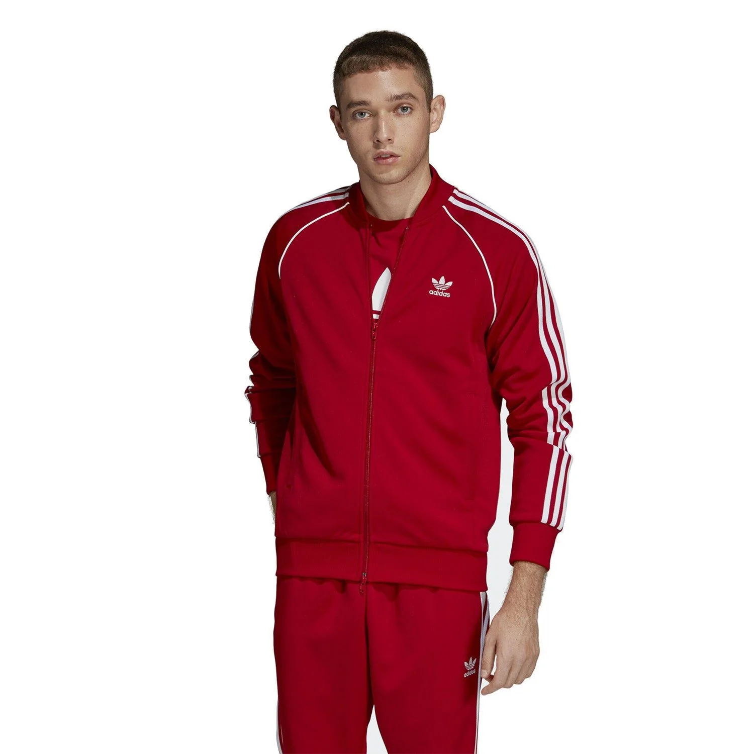 adidas Originals Superstar Track Top - Power Red - Image 3