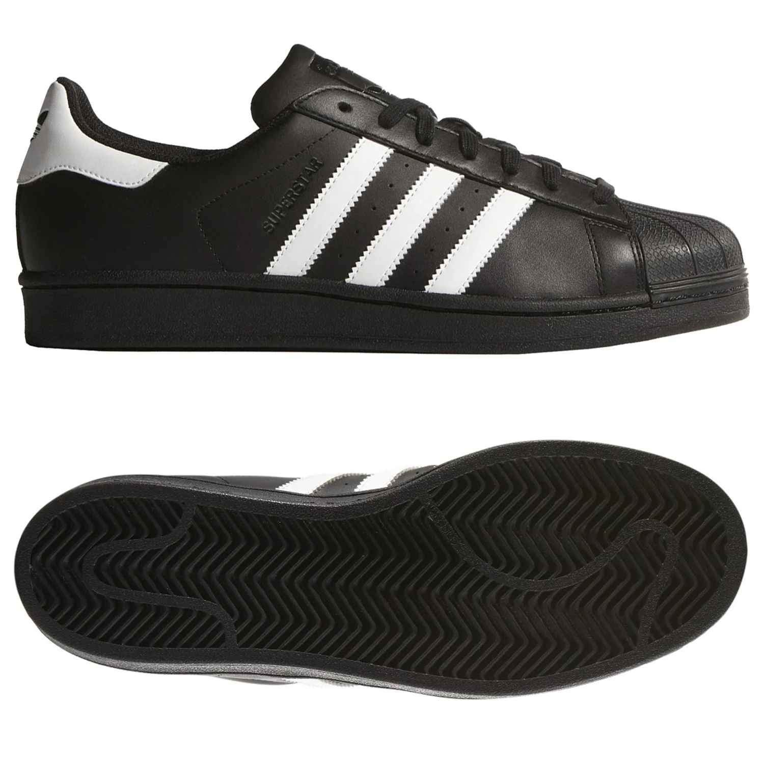 adidas Originals Superstar Trainers - Black/White - Image 4