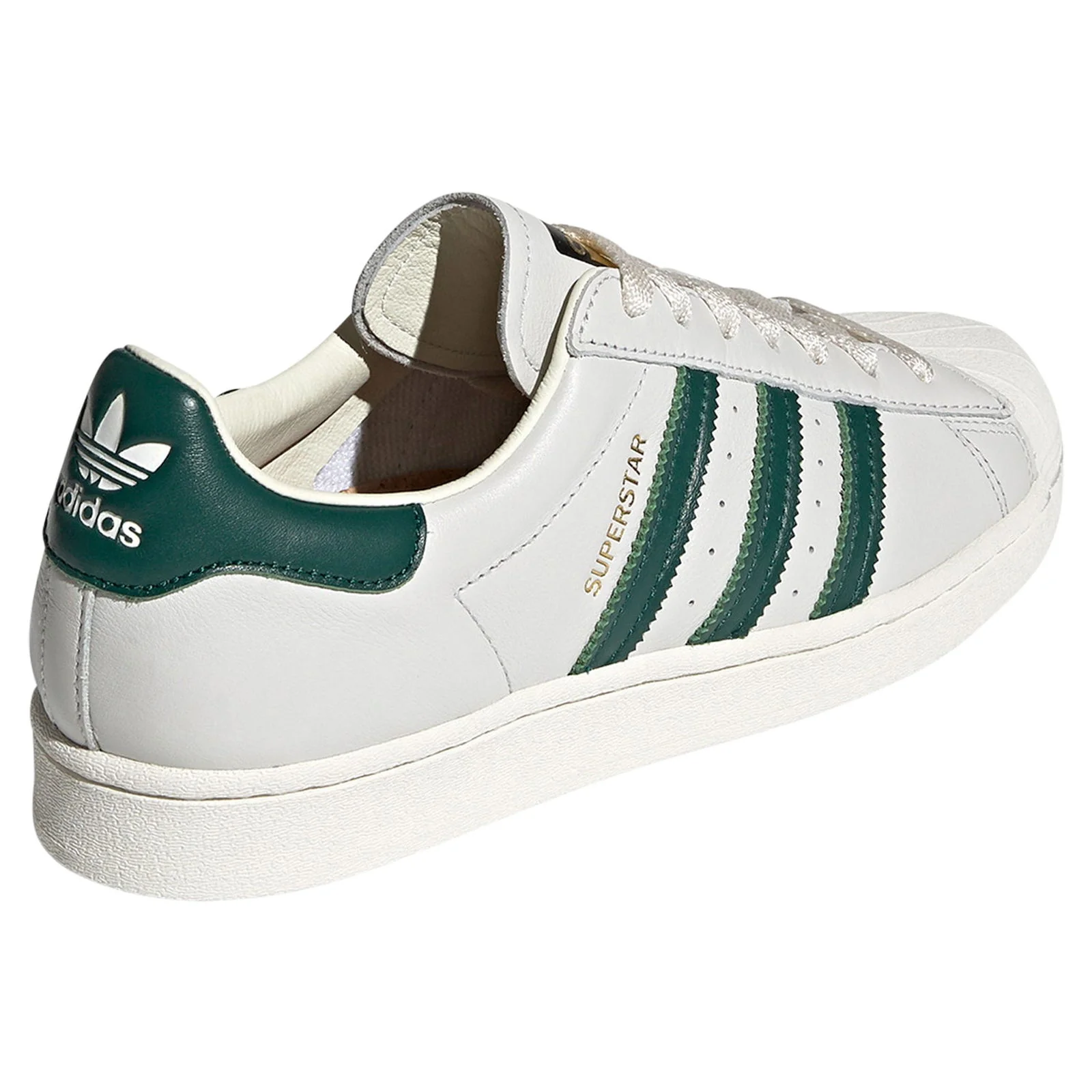 adidas Originals Superstar Trainers - Off White / Collegiate Green - Image 3
