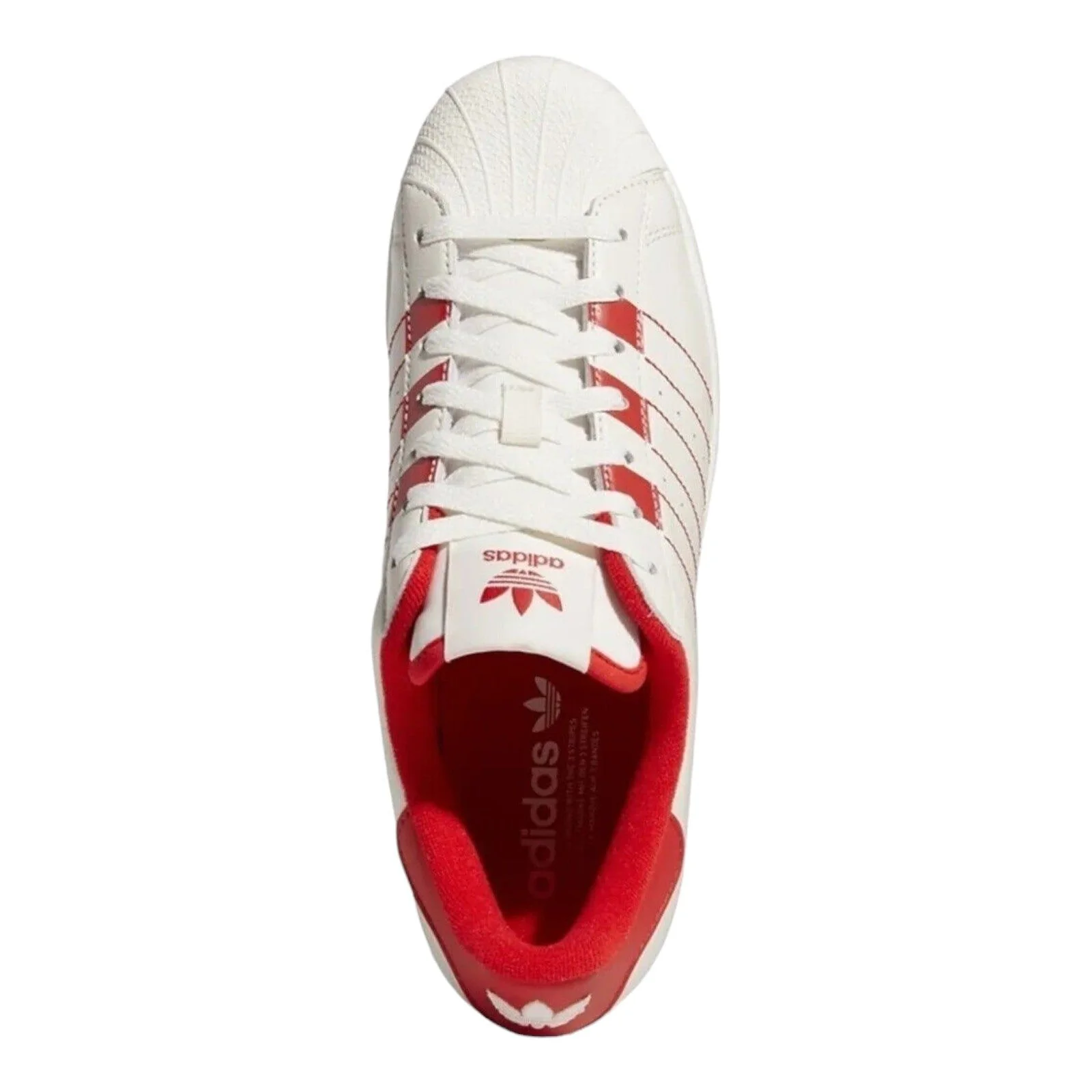 adidas Originals Superstar Trainers - White Vivid Red - Image 7
