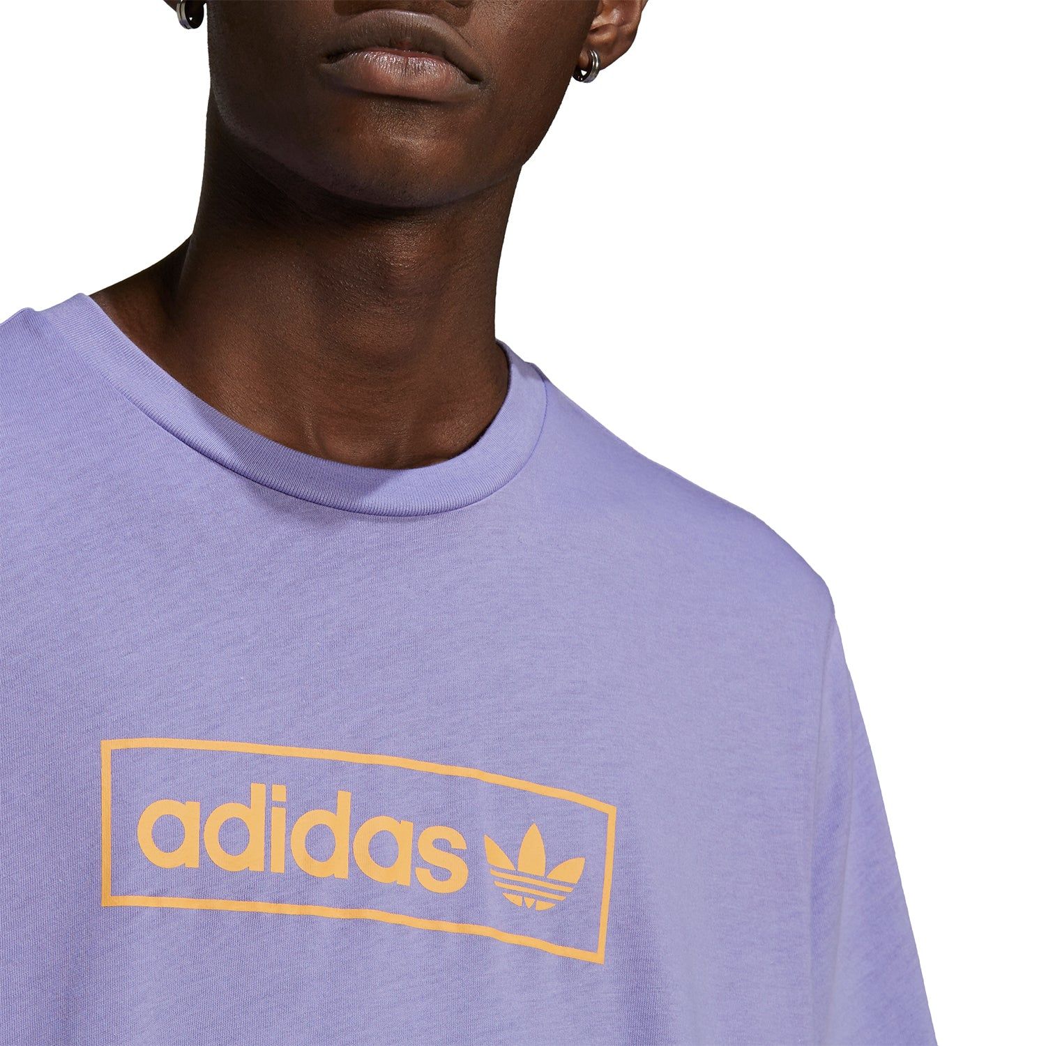 adidas Originals T-shirt Linear Logo - Purple - Image 3