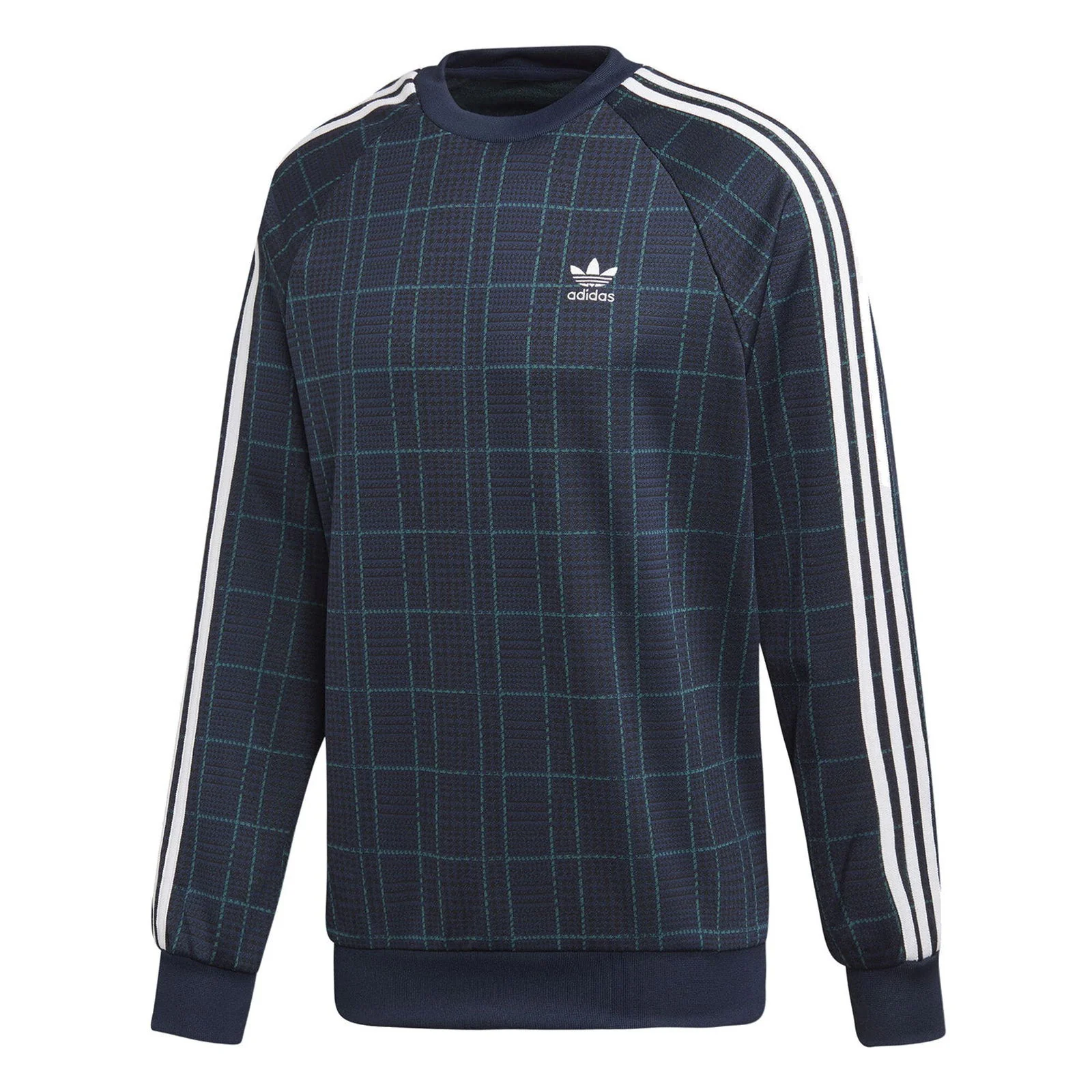 adidas Originals Tartan Crewneck Sweatshirt - Navy