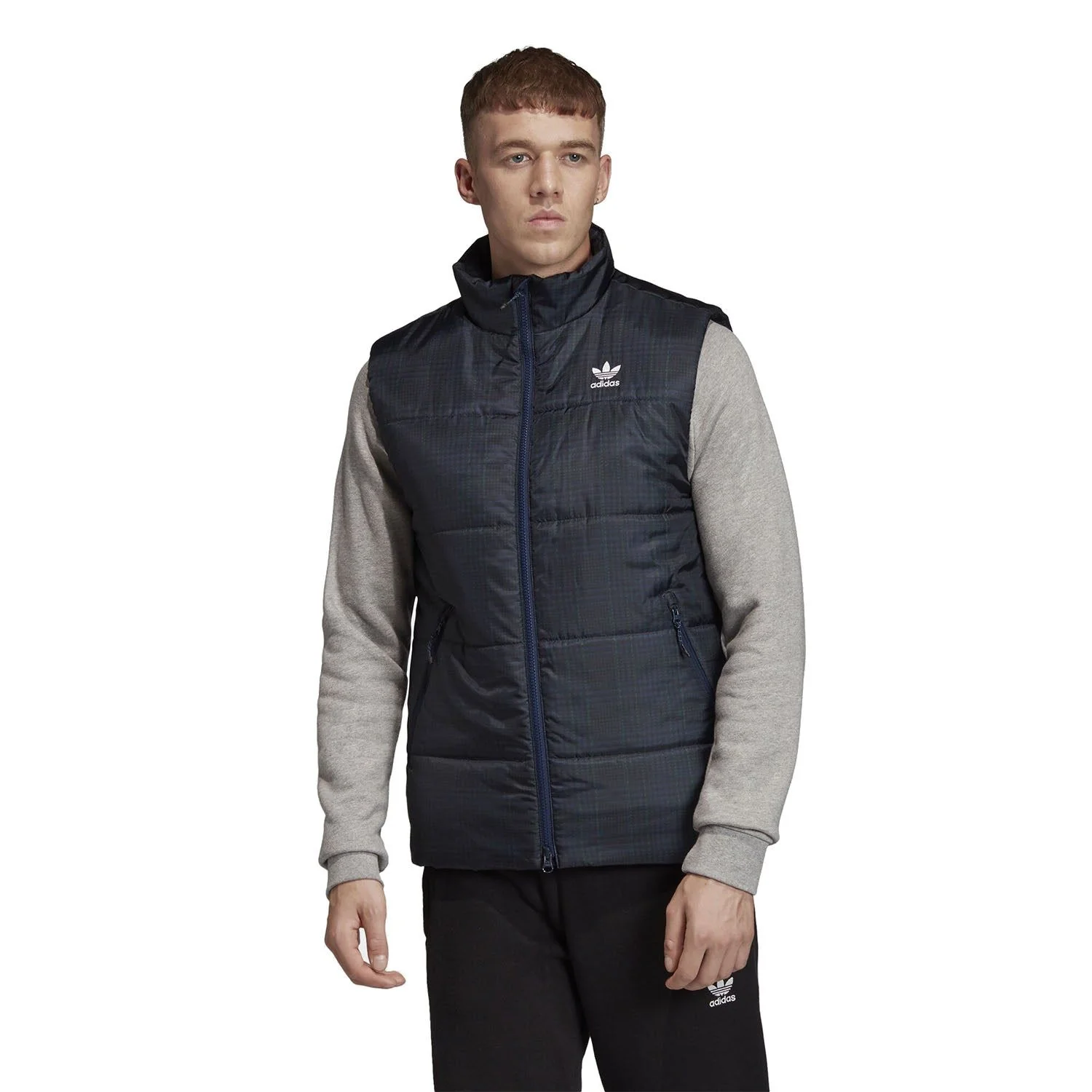 adidas Originals Tartan Gilet - Navy - Image 3