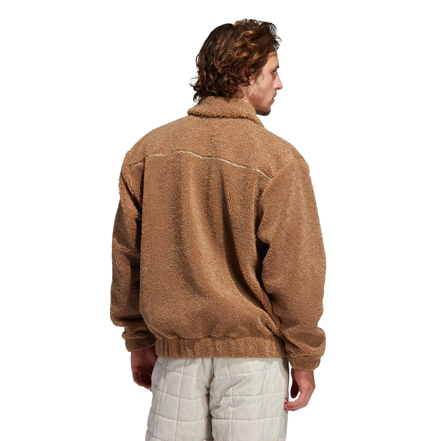 adidas Originals Teddy Bear Fleece Jacket - Brown - Image 5