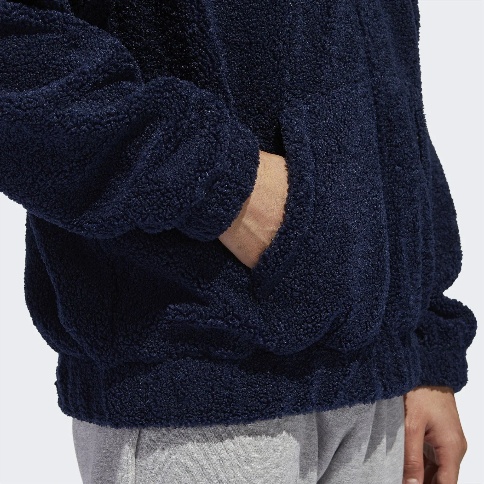adidas Originals Teddy Bear Fleece Jacket - Navy - Image 5