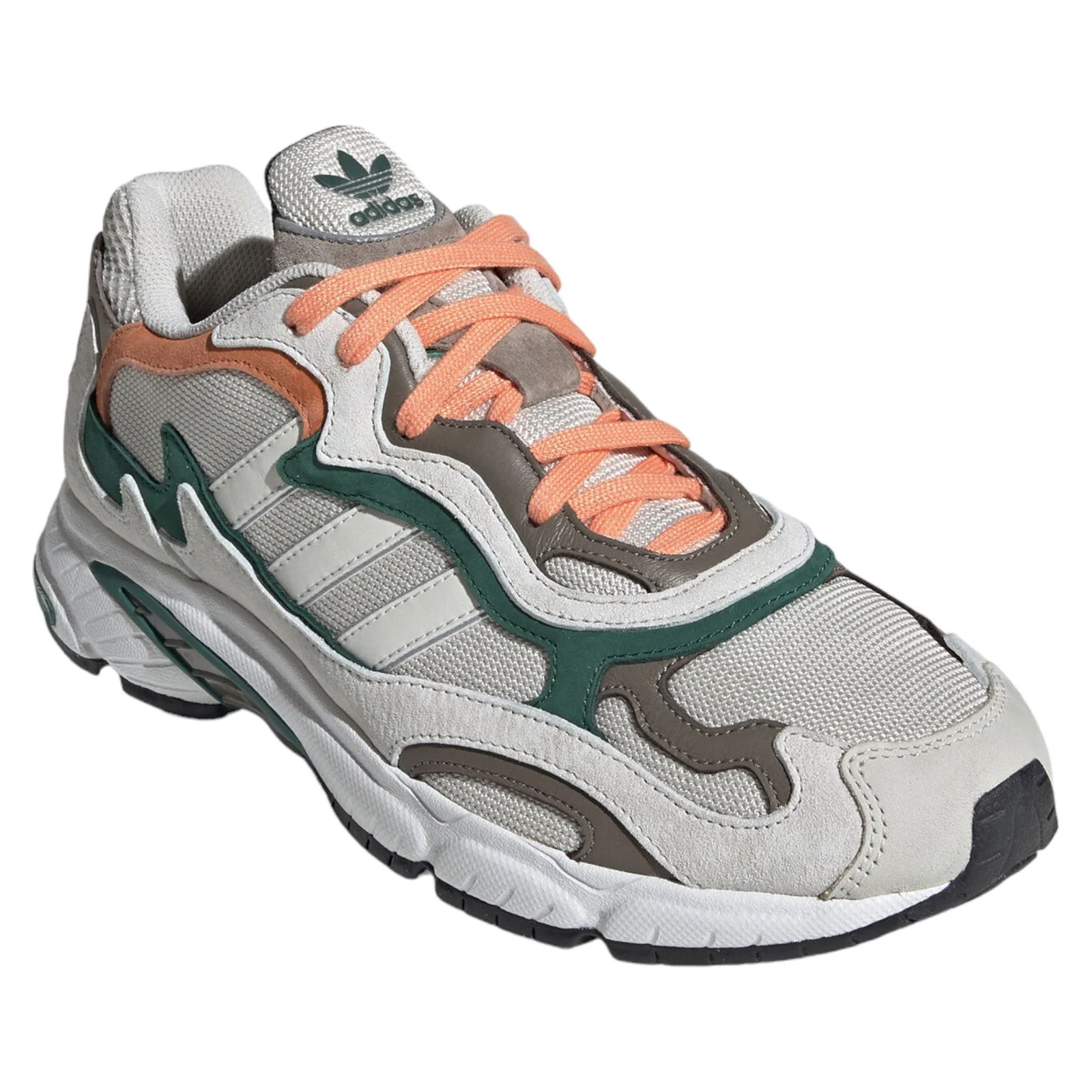 adidas Originals Temper Run Trainers - Grey Green Orange - Image 2