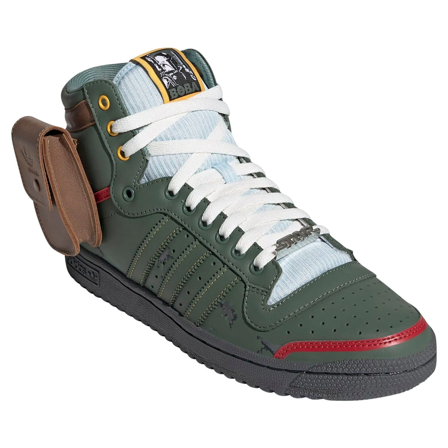adidas Originals Top Ten Hi Star Wars Boba Fett Shoes - Green - Image 2