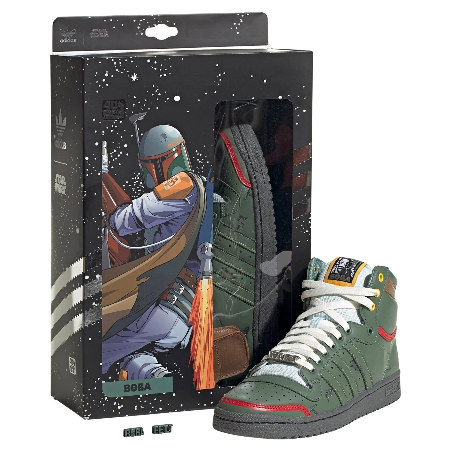 adidas Originals Top Ten Hi Star Wars Boba Fett Shoes - Green - Image 6