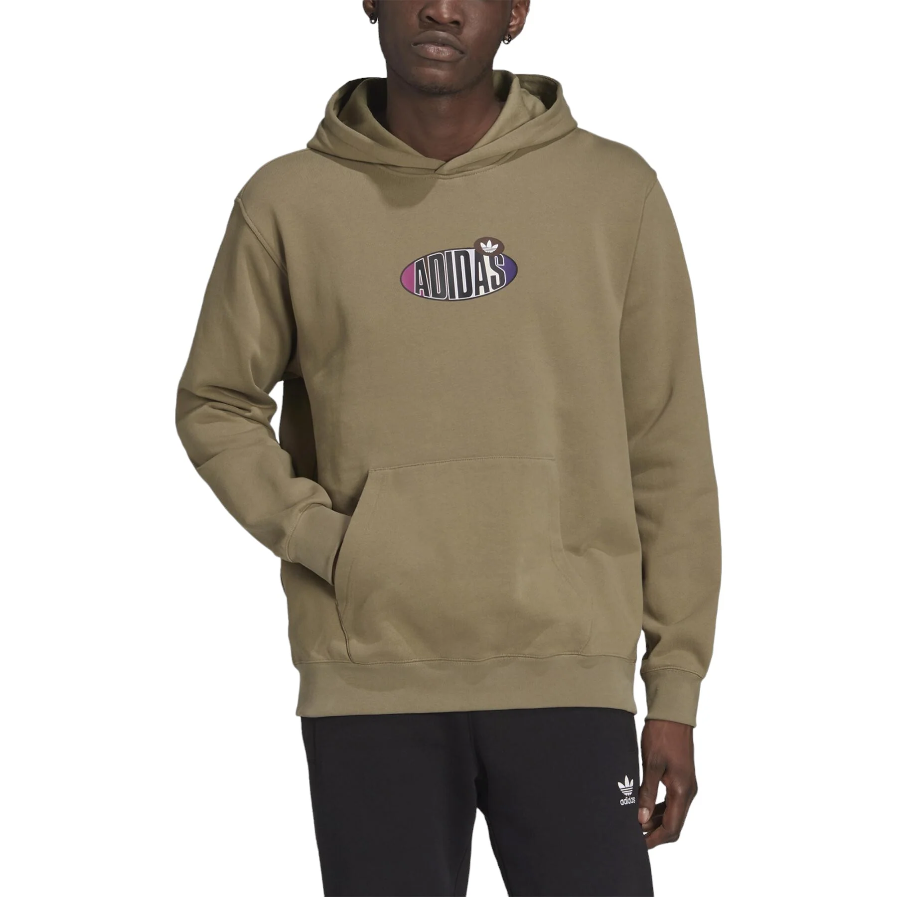 adidas Originals Trefoil Area 33 Hoodie - Orbit Green - Image 2