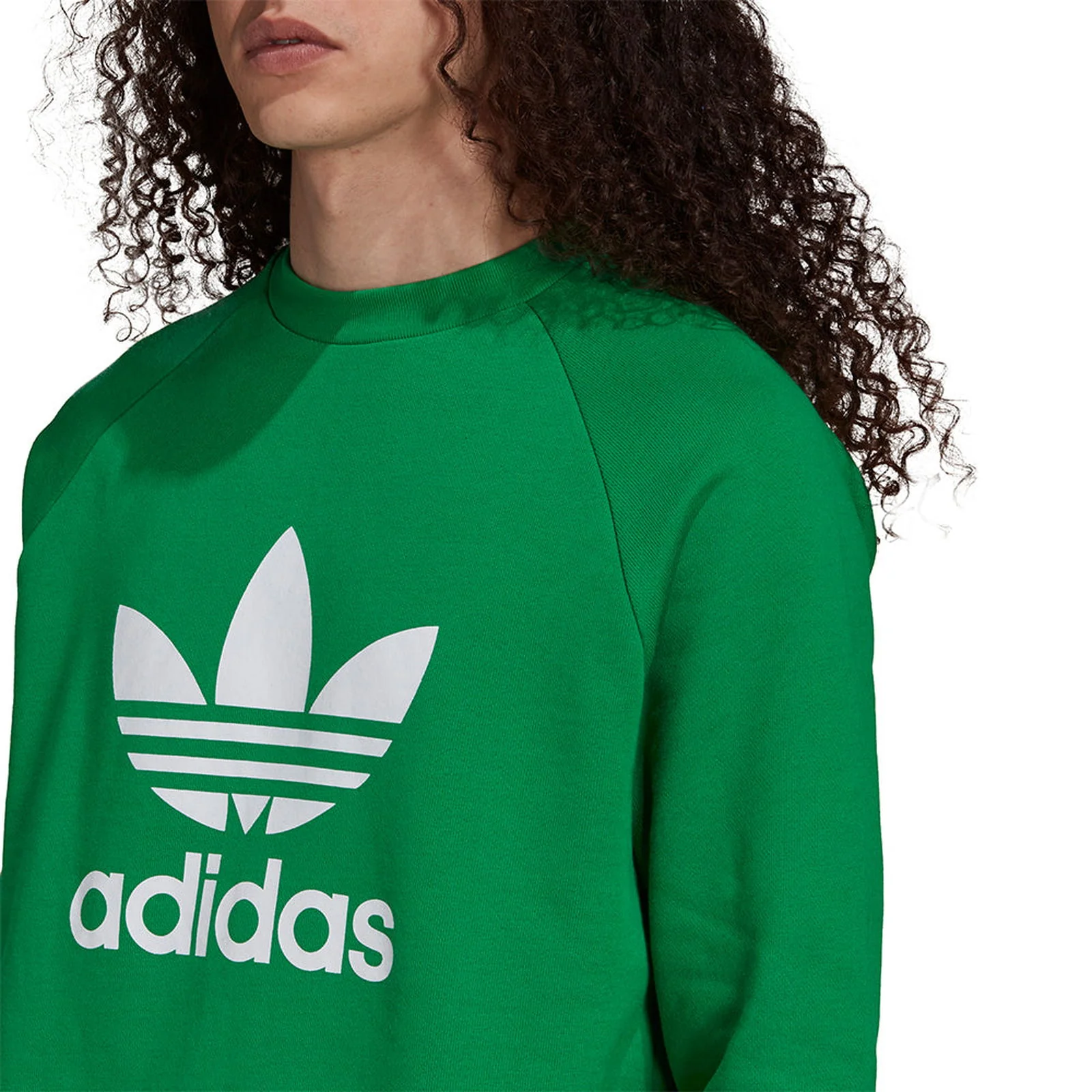 adidas Originals Trefoil Crew Sweatshirt - Green - Image 4