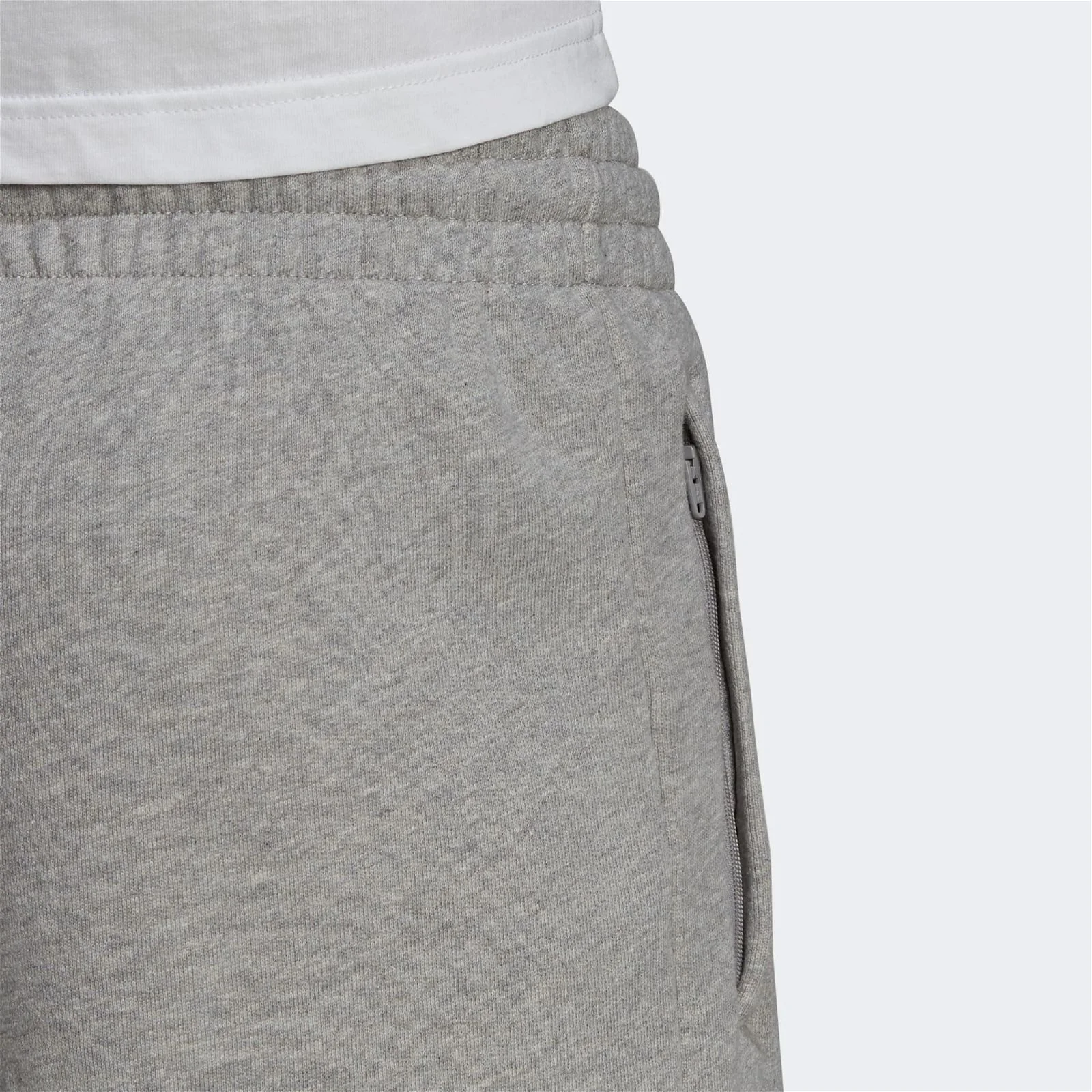adidas Originals Trefoil Essentials Fleece Shorts - Grey - Image 5
