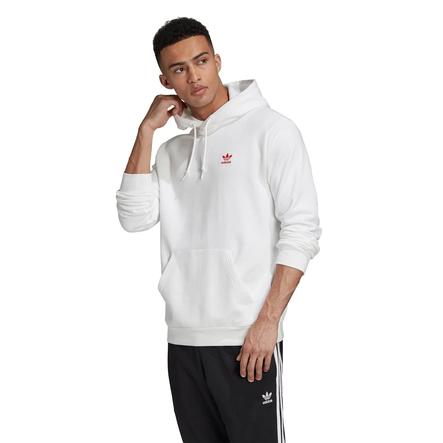 adidas Originals Trefoil Essentials Hoodie - White - Image 4
