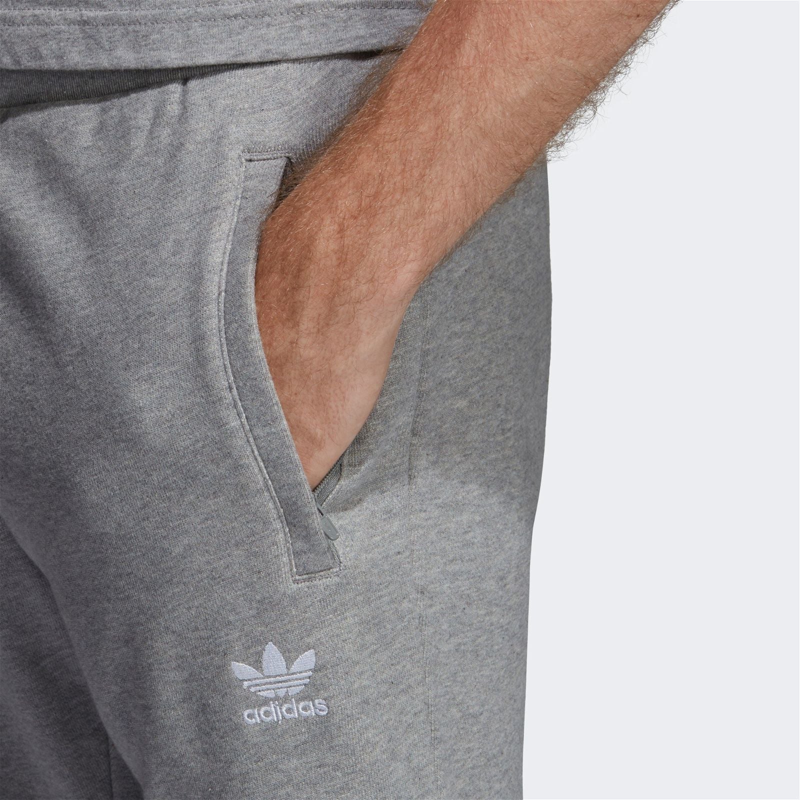 adidas Originals Trefoil Essentials Joggers - Medium Grey Heather - Image 5