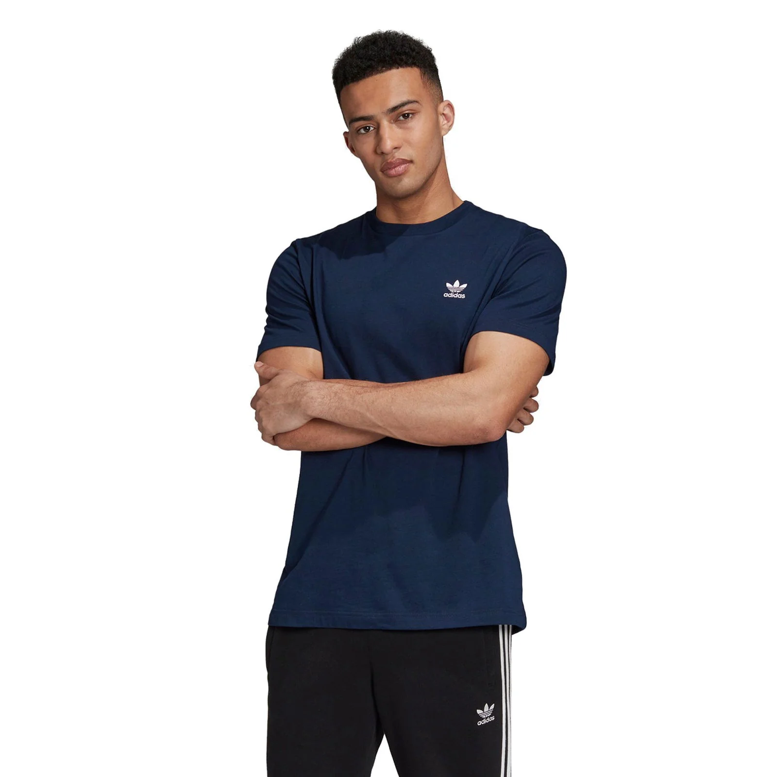 adidas Originals Trefoil Essentials T-Shirt - Navy - Image 3