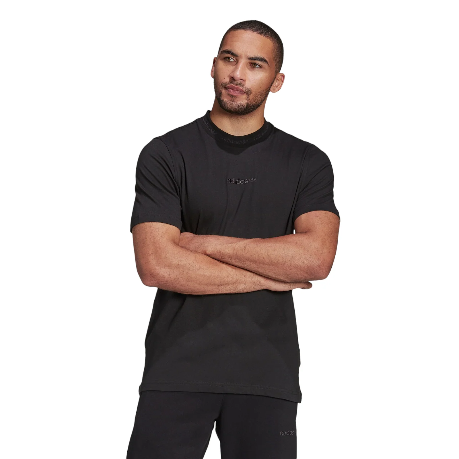 adidas Originals Trefoil Linear Tee - Black - Image 3