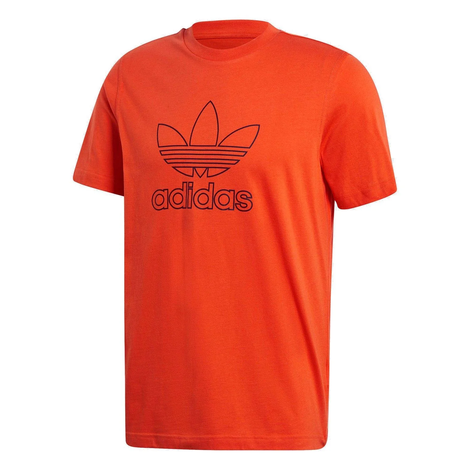 adidas Originals Trefoil Logo Outline T-Shirt - Orange