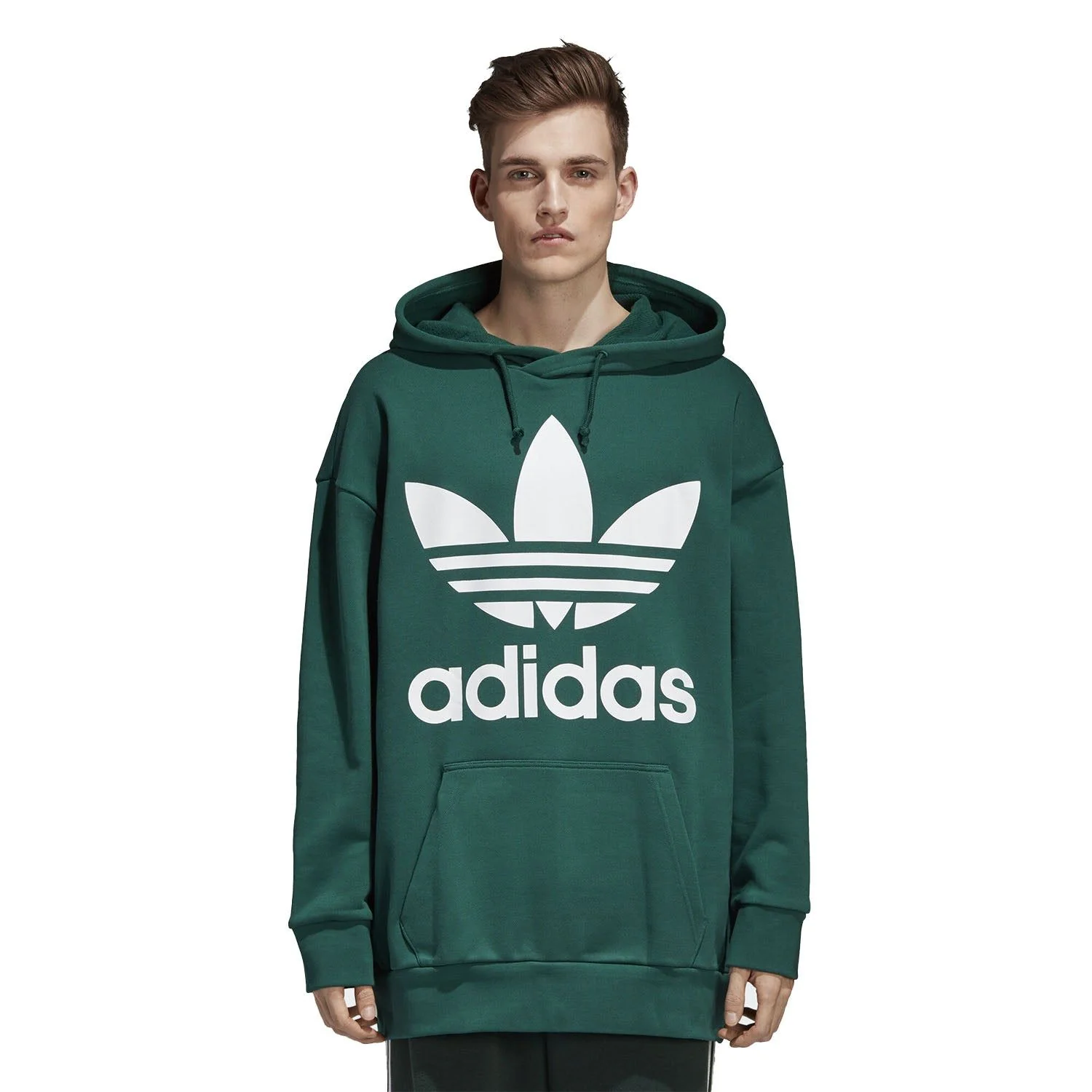 adidas Originals Trefoil Oversize Hoodie - Green - Image 3