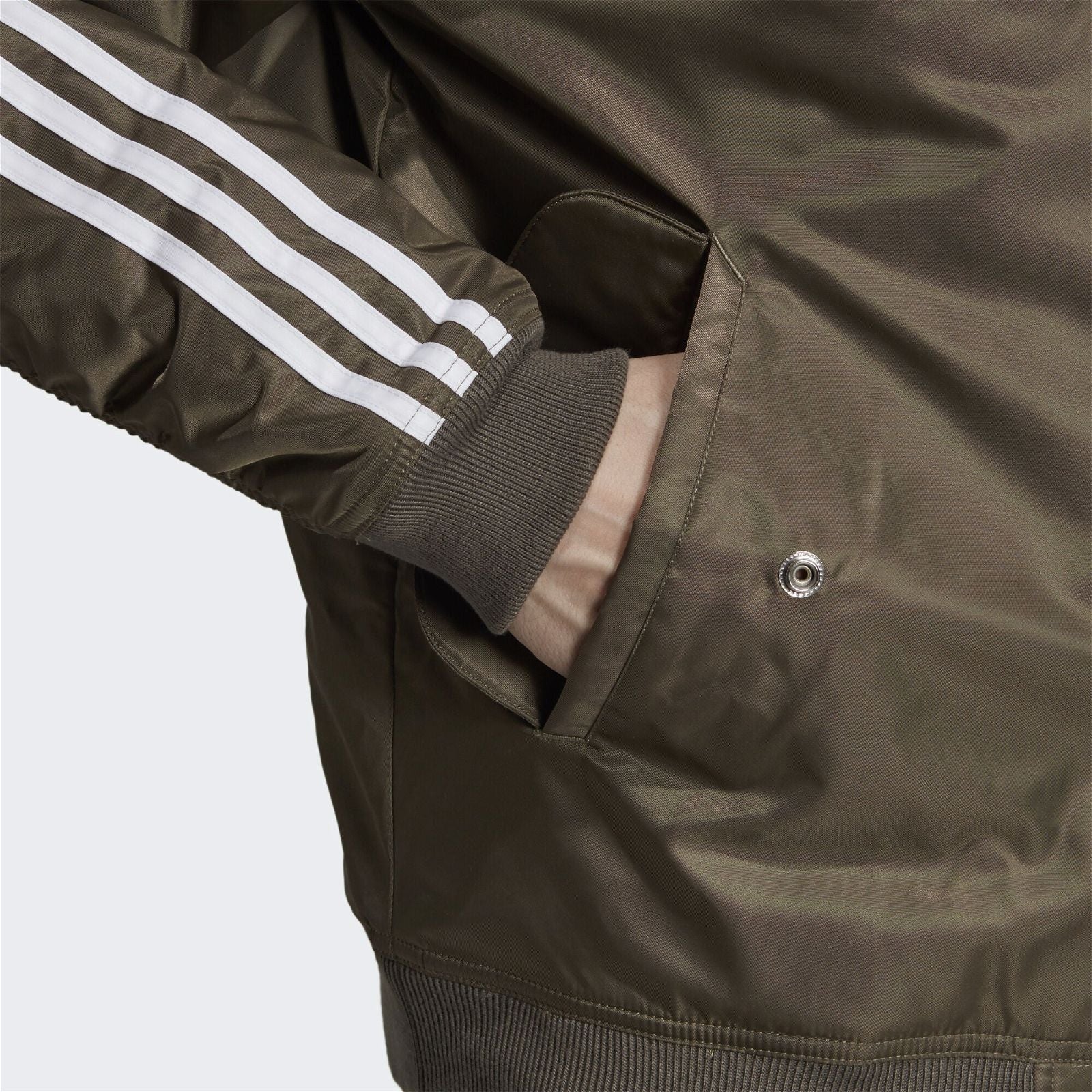 adidas Originals Trefoil Padded Bomber - Green - Image 5