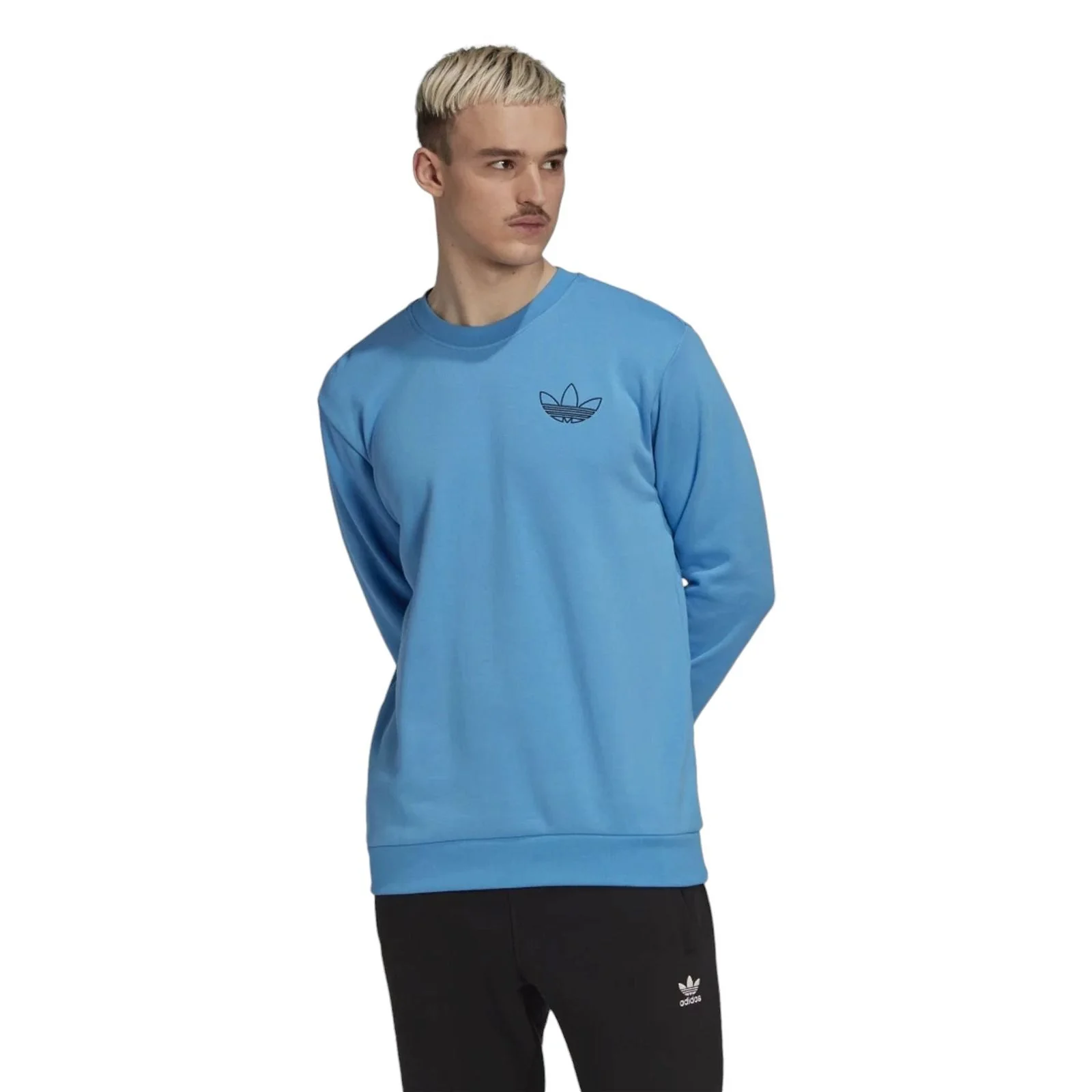 adidas Originals Trefoil Series Style Crew Sweatshirt - Pulse Blue - Image 2