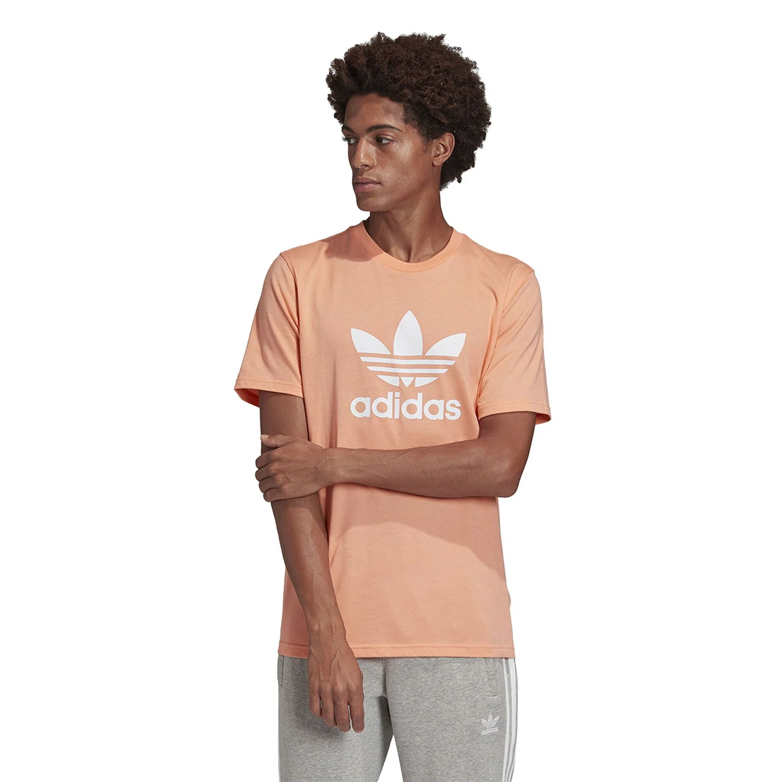 adidas Originals Trefoil T-Shirt - Chalk Orange - Image 3