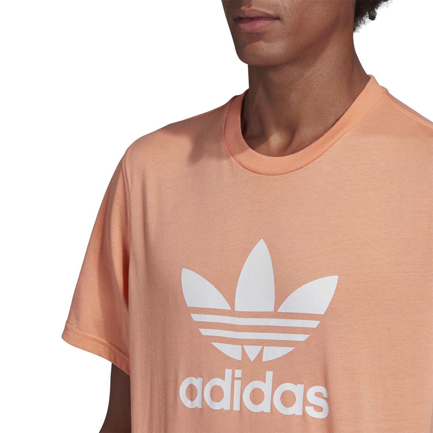 adidas Originals Trefoil T-Shirt - Chalk Orange - Image 4
